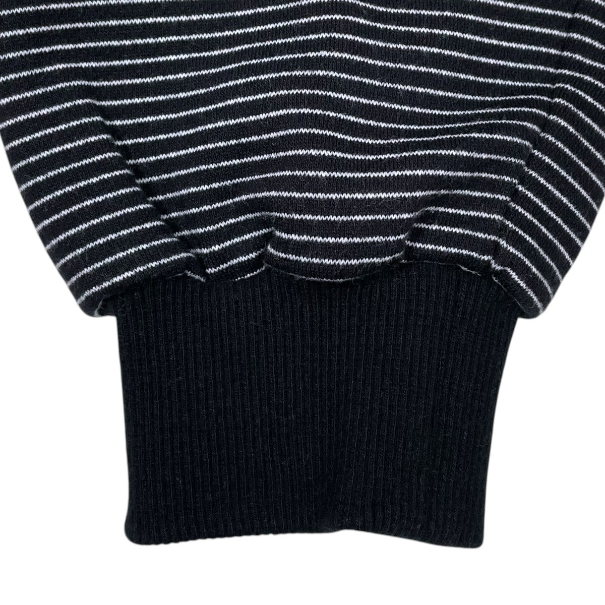 ENNOY(エンノイ) 25AW ボーダー柄ロゴ刺繍裏起毛スウェットトレーナー