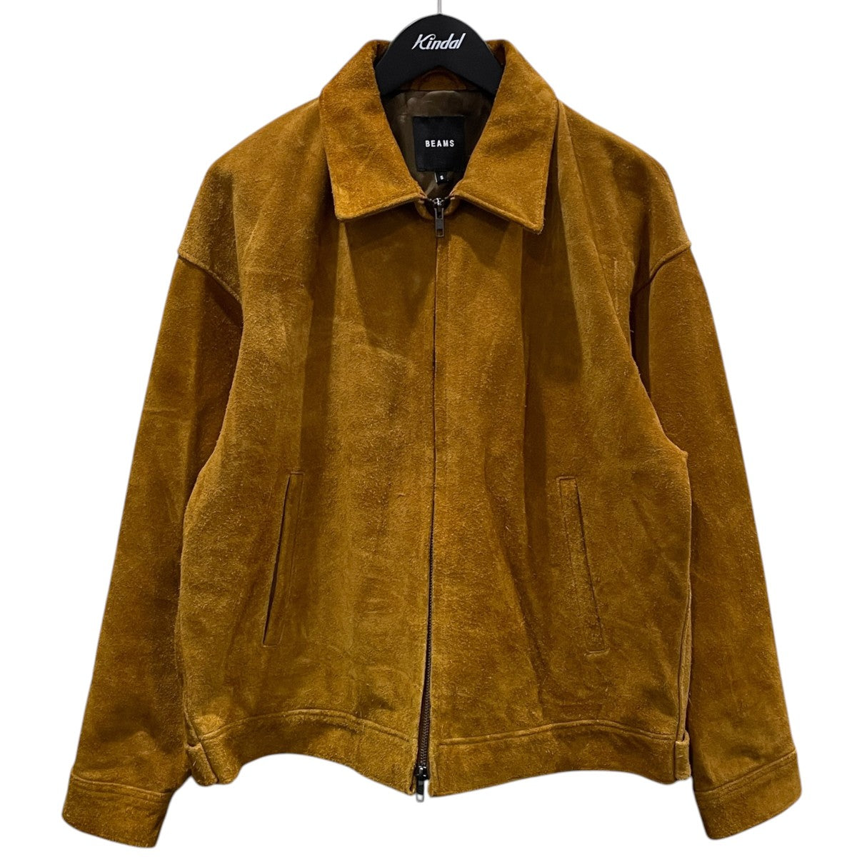 BEAMS 25AW ジップアップレザージャケット Suede Zip Blouson スエードジップブルゾン 11-18-6833-202 古着・中古-1枚目のアイテム画像