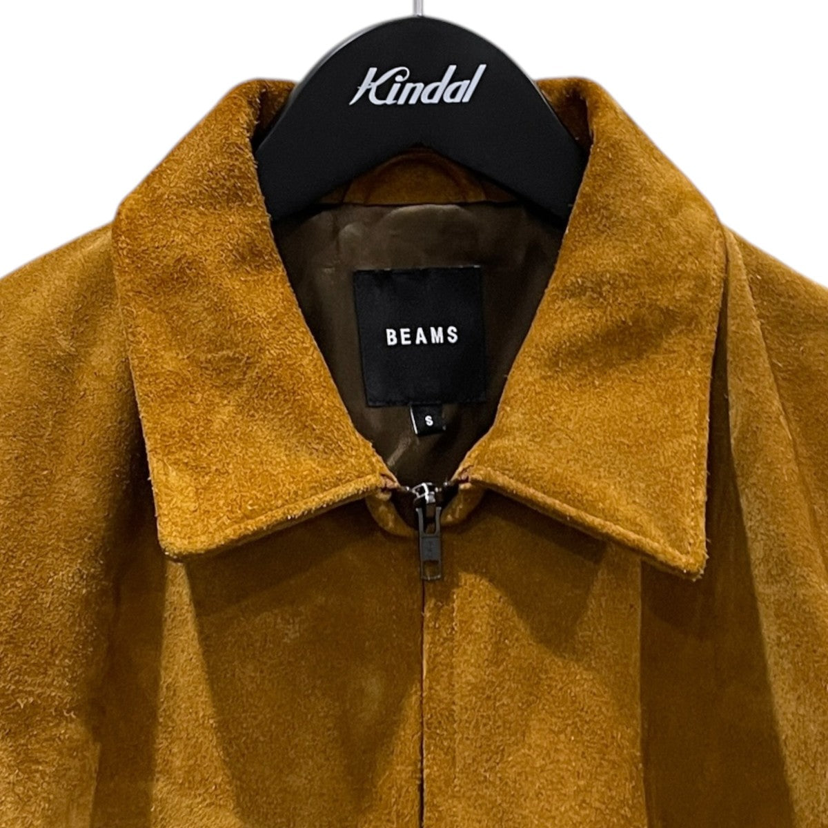 BEAMS 25AW ジップアップレザージャケット Suede Zip Blouson スエードジップブルゾン 11-18-6833-202 古着・中古-3枚目のアイテム画像