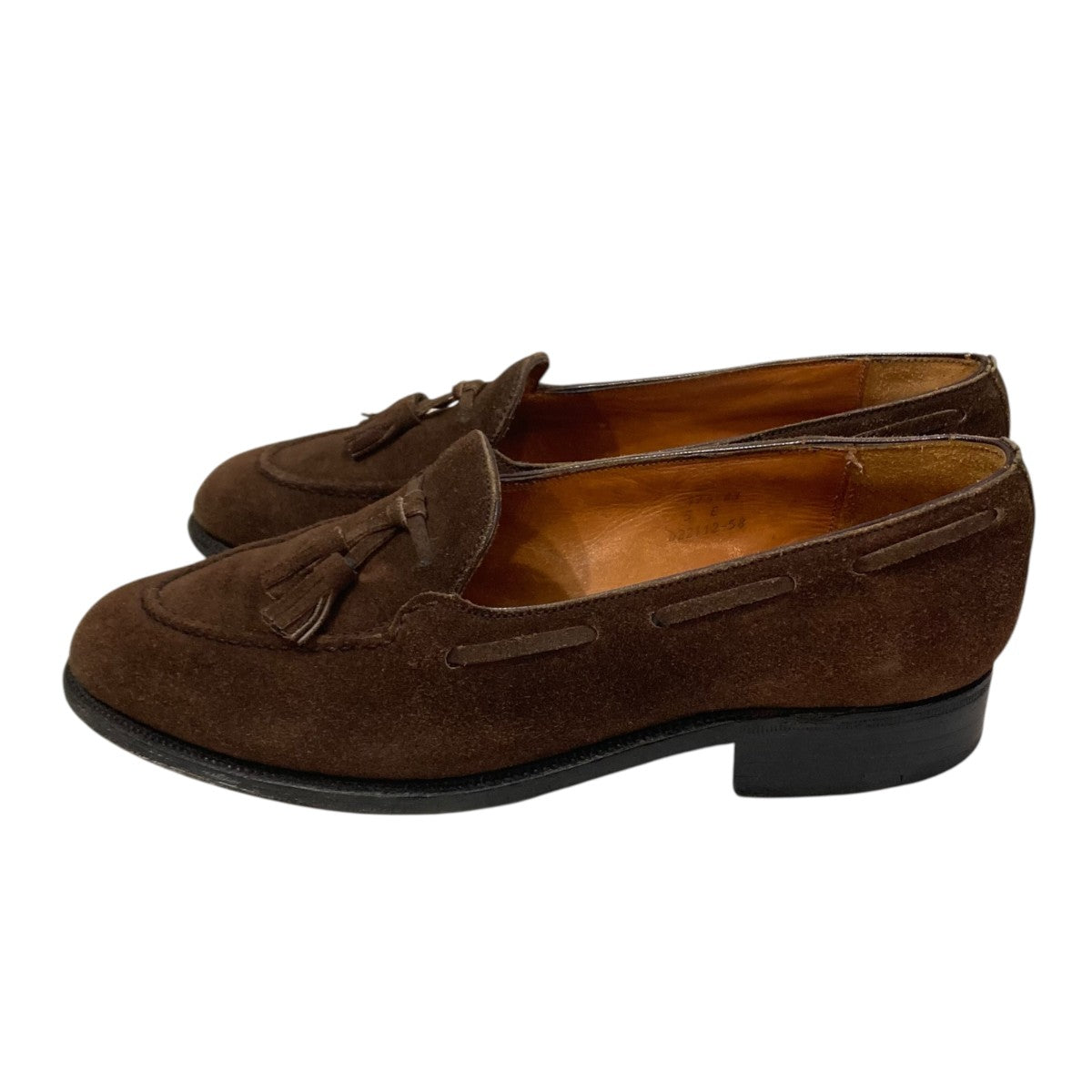 signature loafer brown suedeタッセルローファー022112-58