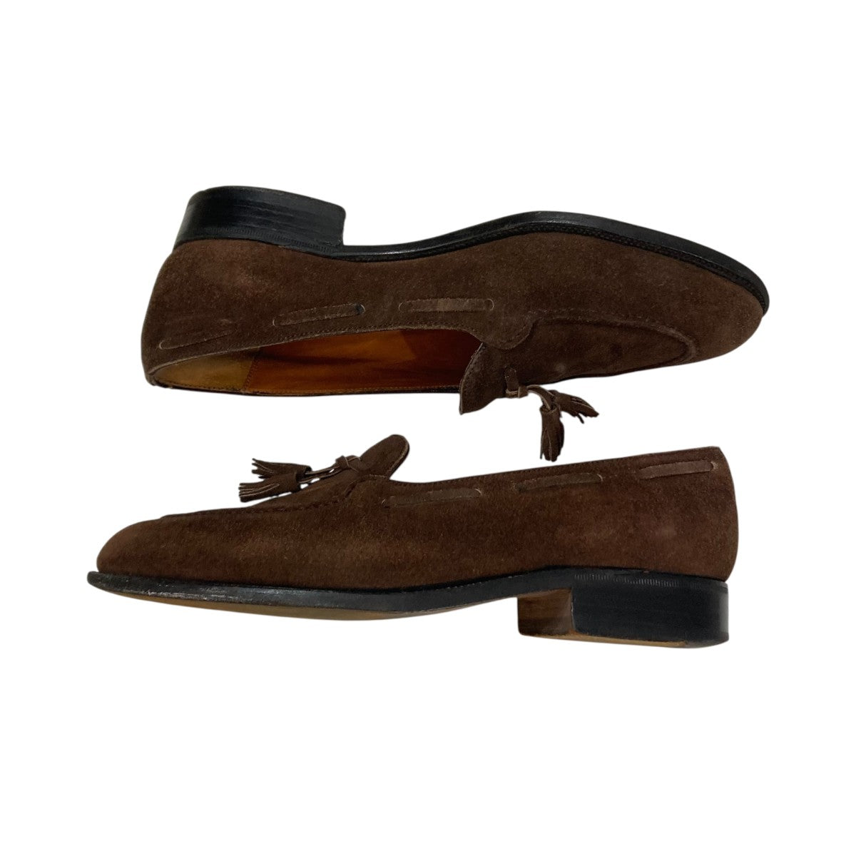 signature loafer brown suedeタッセルローファー022112-58