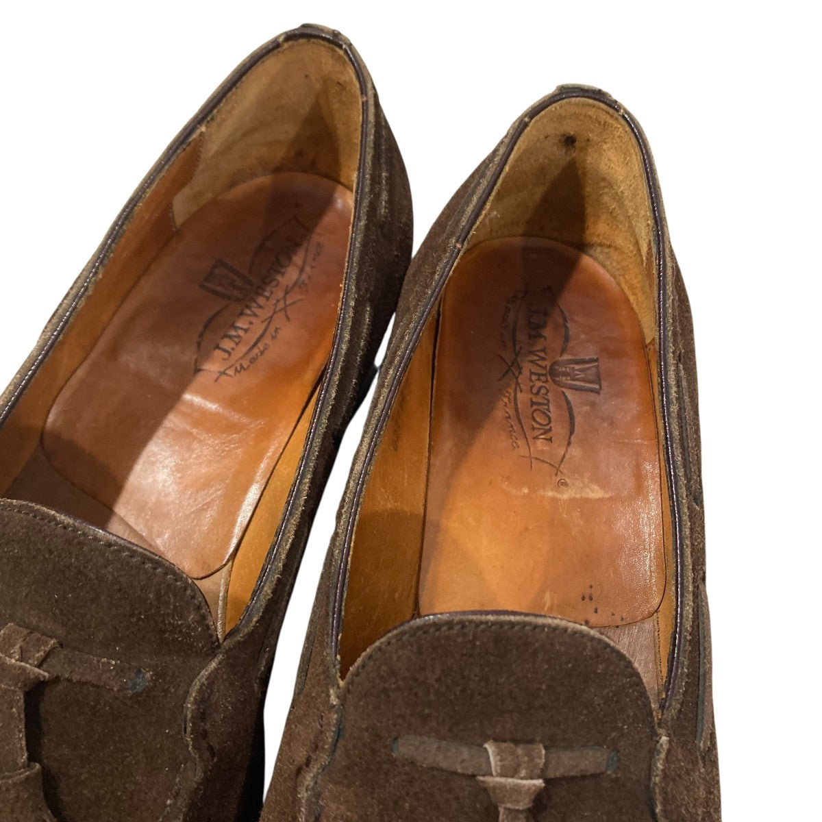 signature loafer brown suedeタッセルローファー022112-58