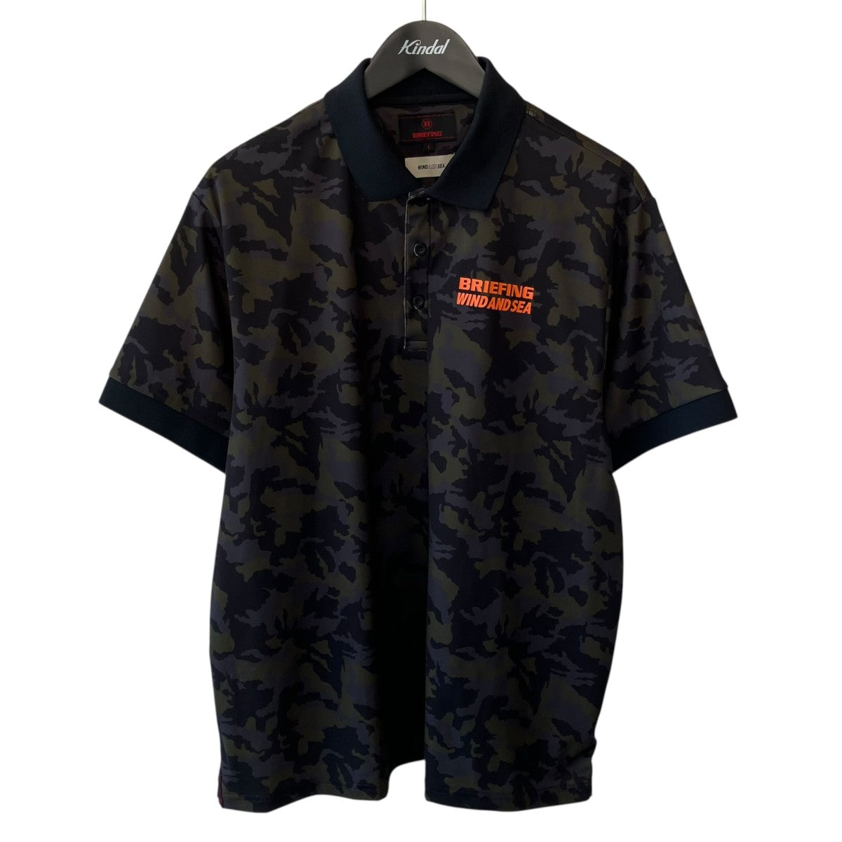 BRIEFING×WIND AND SEA POLO CAMOカモフラージュ柄ポロシャツBGW261M13 古着・中古-1枚目のアイテム画像