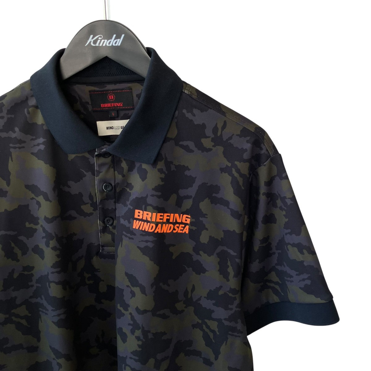 BRIEFING×WIND AND SEA POLO CAMOカモフラージュ柄ポロシャツBGW261M13 古着・中古-3枚目のアイテム画像