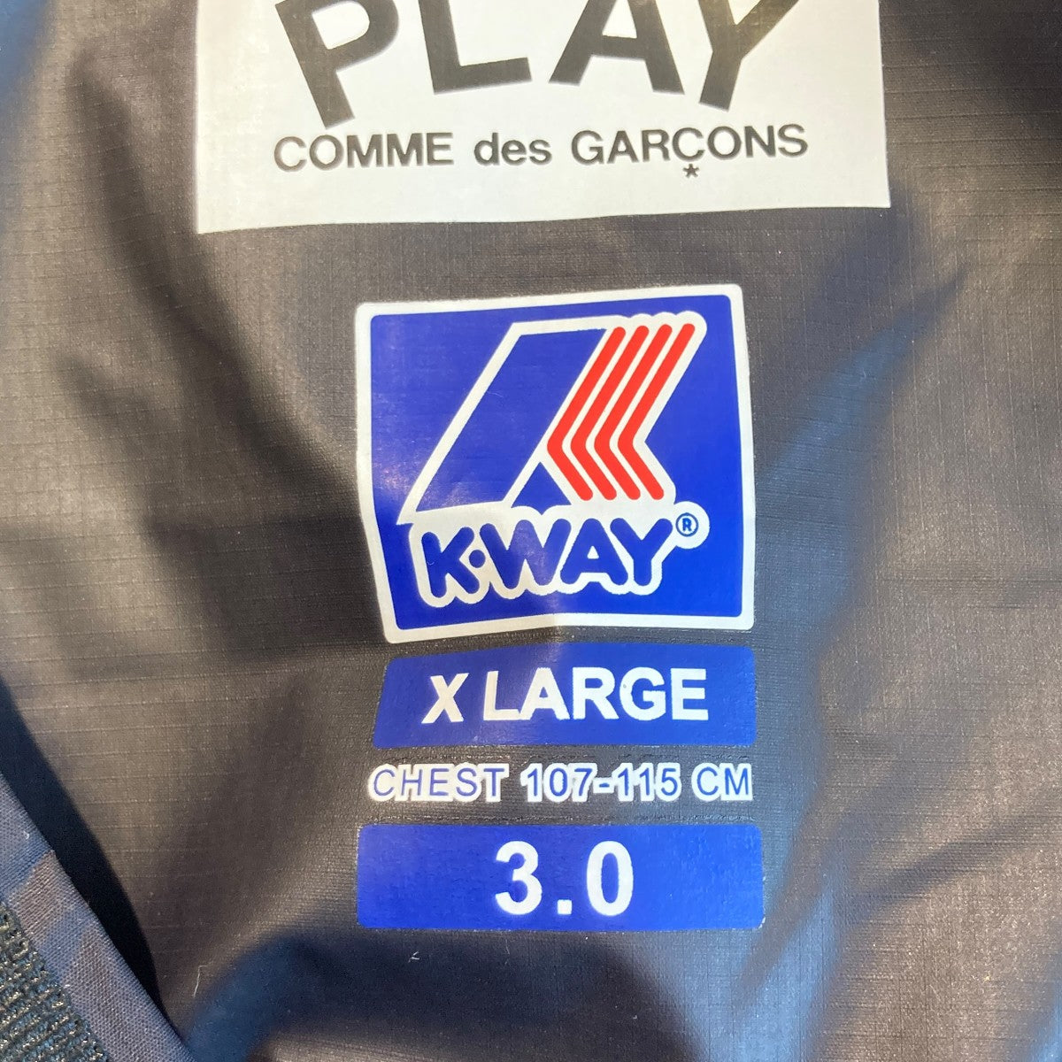 PLAY COMME des GARCONS×K-WAY HOODIE FULL ZIP PARKAマウンテンパーカー 古着・中古-5枚目のアイテム画像