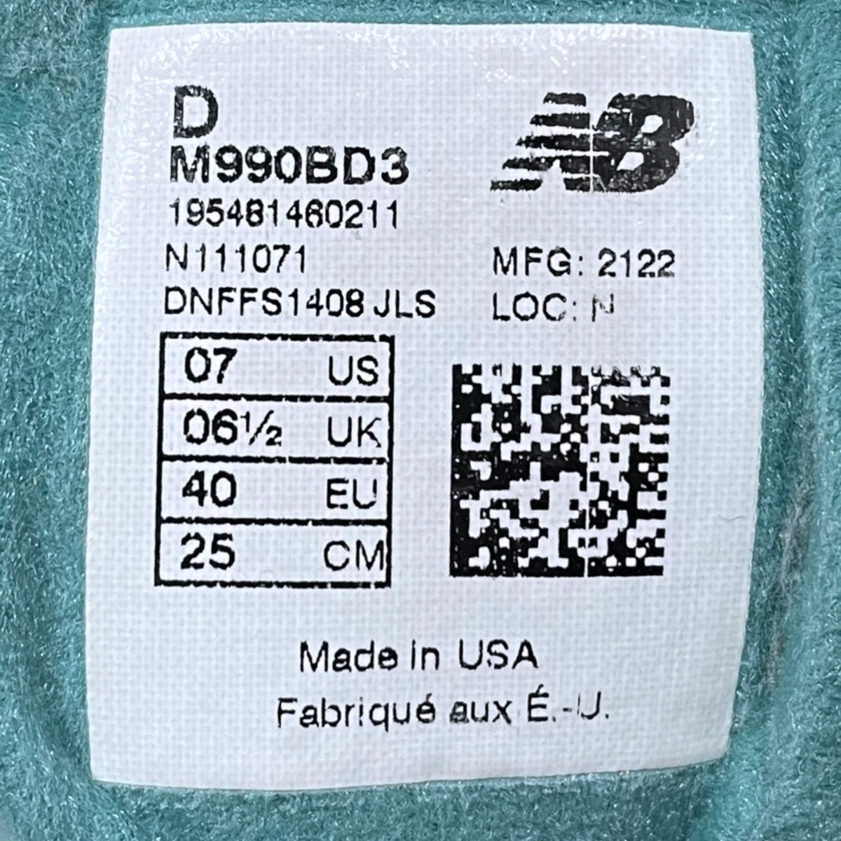 スニーカー M990BD3 MADE IN USA