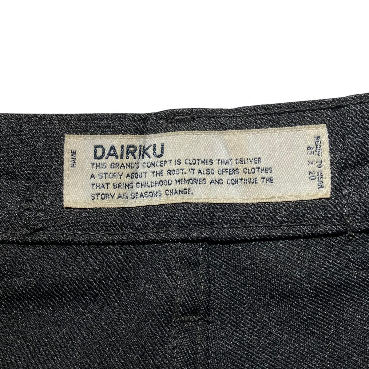 DAIRIKU Flasher Pressed Pantsパンツ20AW B-6 古着・中古-9枚目のアイテム画像