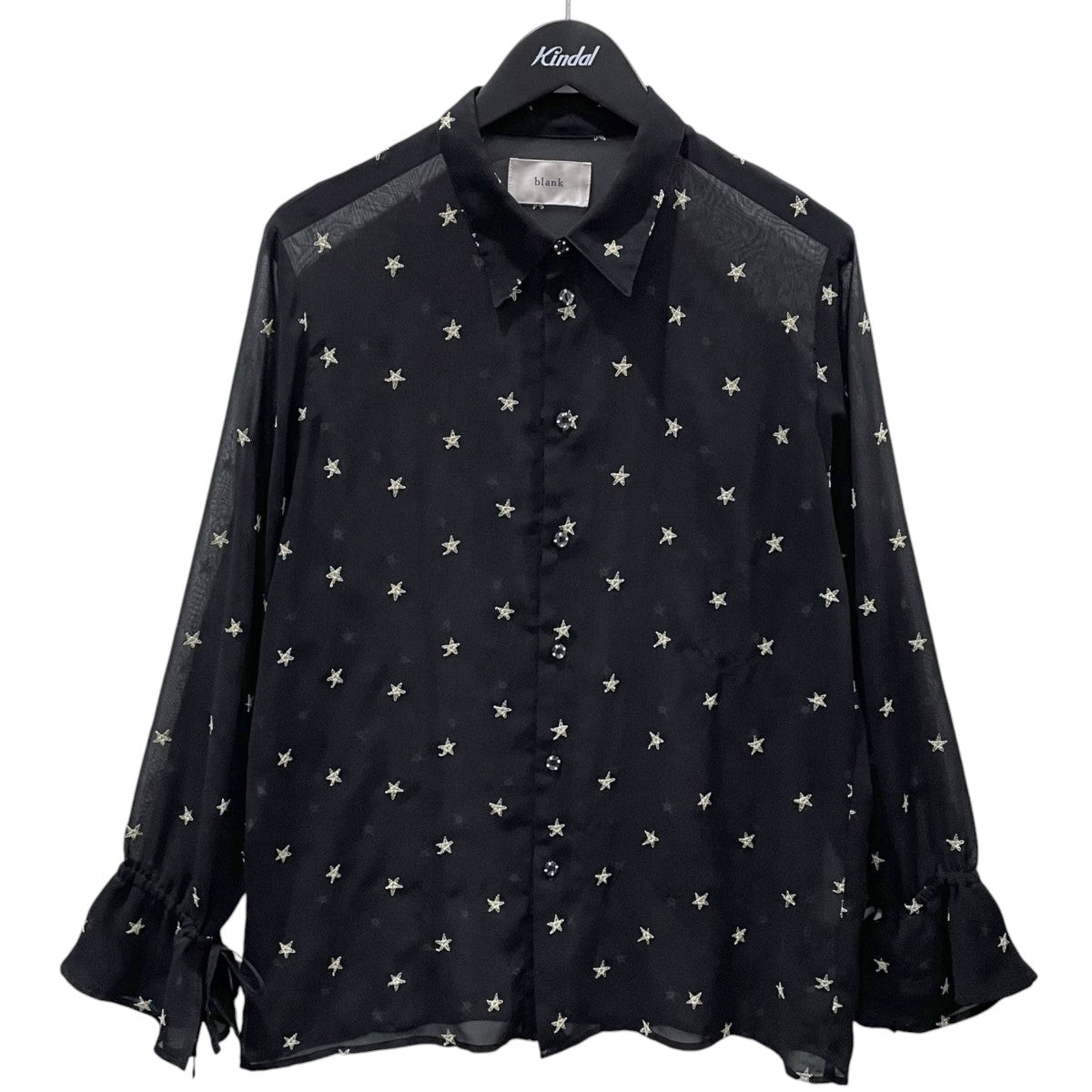 BLANK 星刺繍シアーシャツ STAR EMBROIDERY SHEER SHIRT スターエンブロイダリー シアーシャツ 025001002001001002 古着・中古-1枚目のアイテム画像