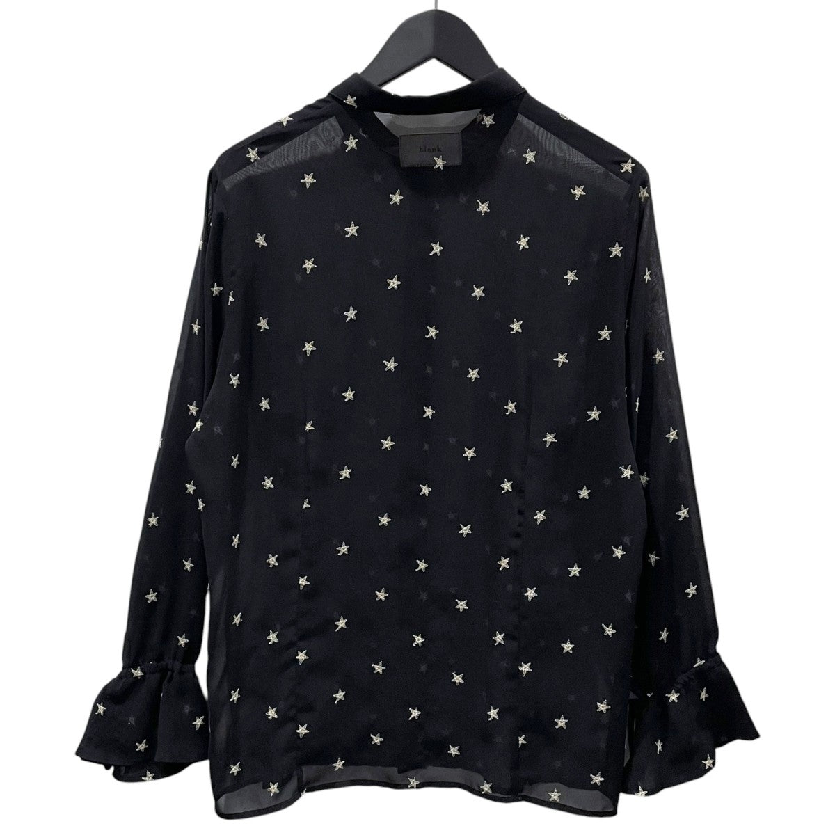 BLANK 星刺繍シアーシャツ STAR EMBROIDERY SHEER SHIRT スターエンブロイダリー シアーシャツ 025001002001001002 古着・中古-2枚目のアイテム画像