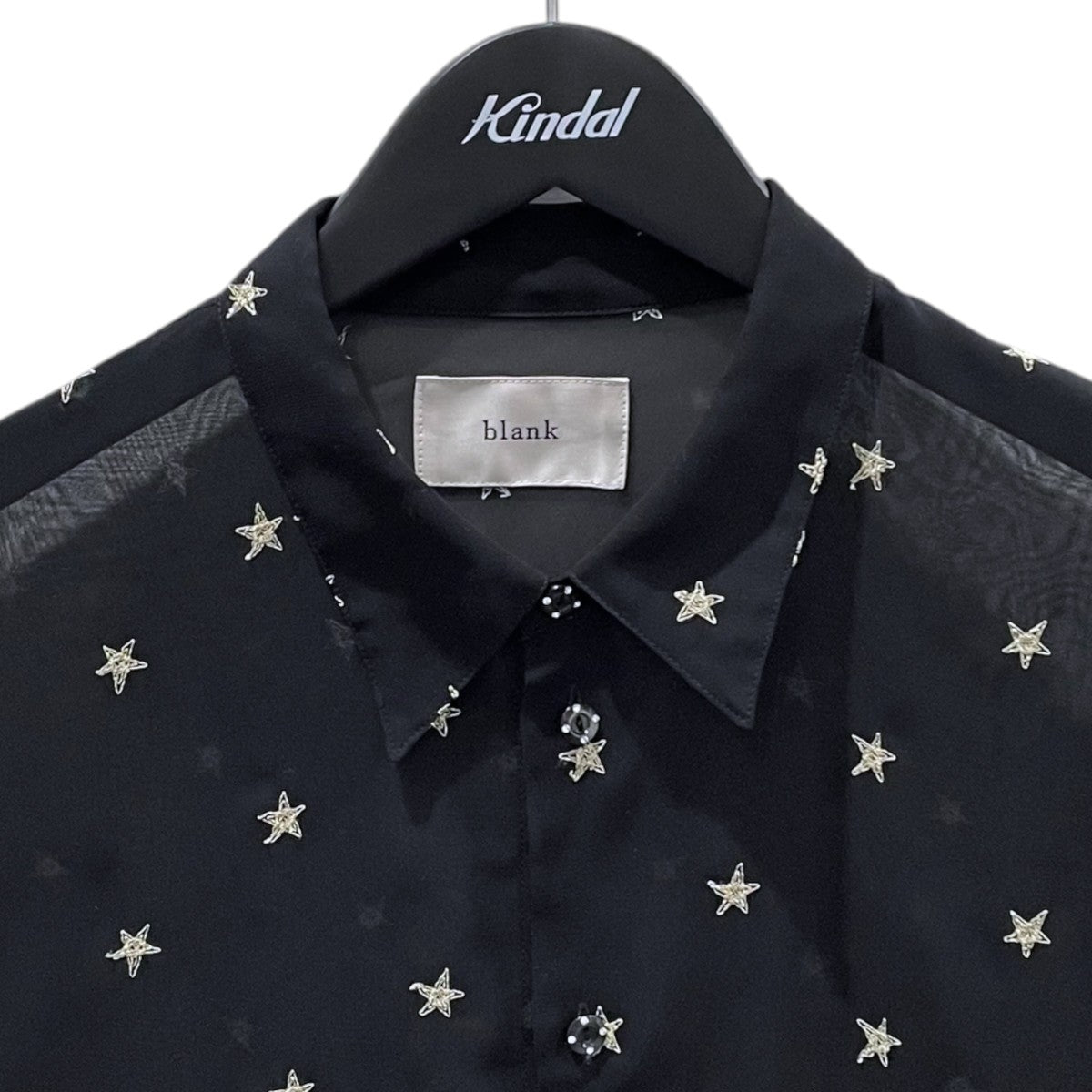 BLANK 星刺繍シアーシャツ STAR EMBROIDERY SHEER SHIRT スターエンブロイダリー シアーシャツ 025001002001001002 古着・中古-3枚目のアイテム画像