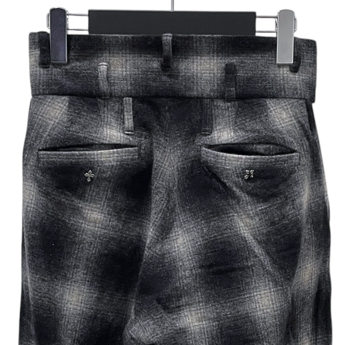23AW クロスパーツ付き オンブレチェック柄ワイドパンツ Cross Ombre Wide PT b50503-0101-01