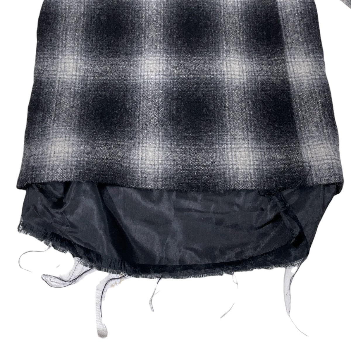 23AW クロスパーツ付き オンブレチェック柄ワイドパンツ Cross Ombre Wide PT b50503-0101-01