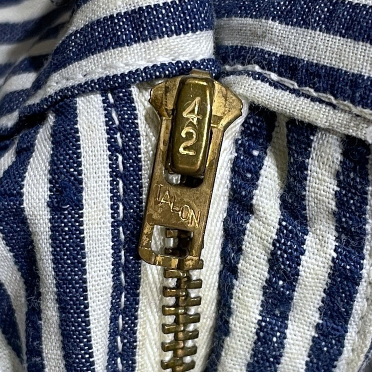 70〜80s 先染めヒッコリーストライプフレアパンツ 42 TALON Gentleman’s Jeans ジェントルマンズ ジーンズ