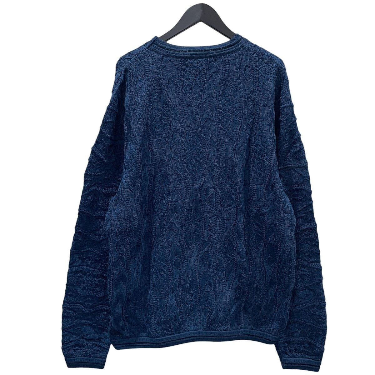 コットンニットセーター  3D Knit Crewneck Sweater 3Dニットクルーネックセーター