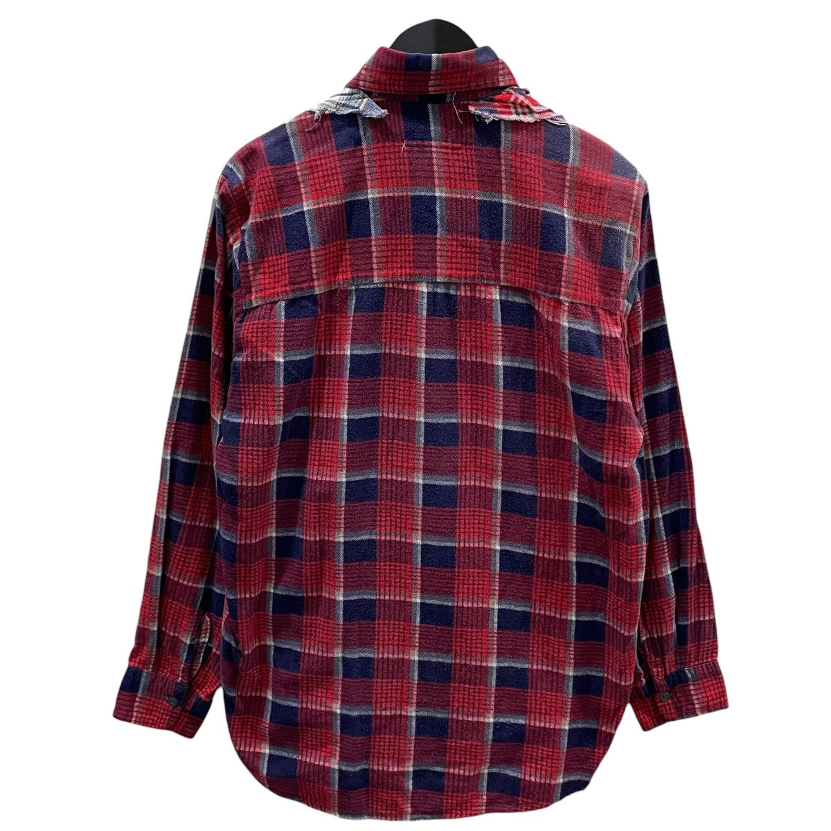Rebuild by Needles リメイクフランネルシャツ Flannel Shirt - Ribbon Wide Shirt フランネルシャツ リボンワイドシャツ 古着・中古-2枚目のアイテム画像