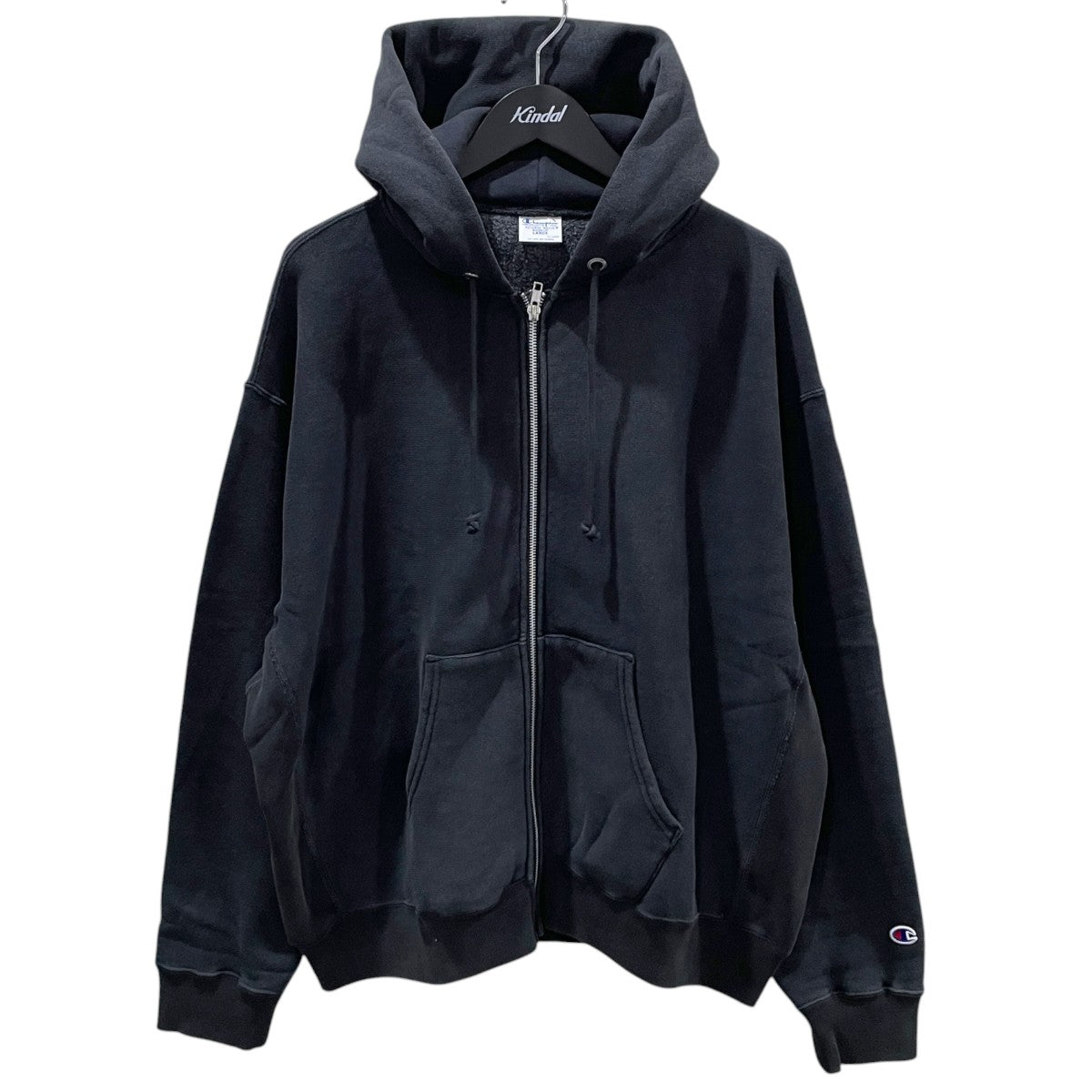Champion×BEAMS 裏起毛ジップアップパーカー REVERSE WEAVE ZIP HOODED SWEATSHIRT リバースウィーブ ジップスウェットシャツ C8-C125／11-13-2045-411-18-20 古着・中古-1枚目のアイテム画像