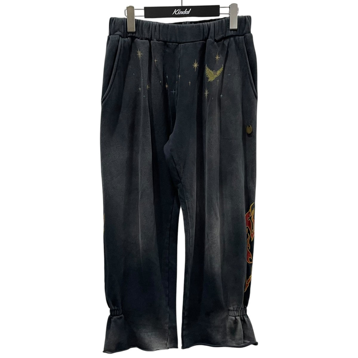24AW 加工スウェットパンツ ELLOWS PANTS DRAGON FIRE BIRD ベロウズ パンツ ドラゴン ファイア バード