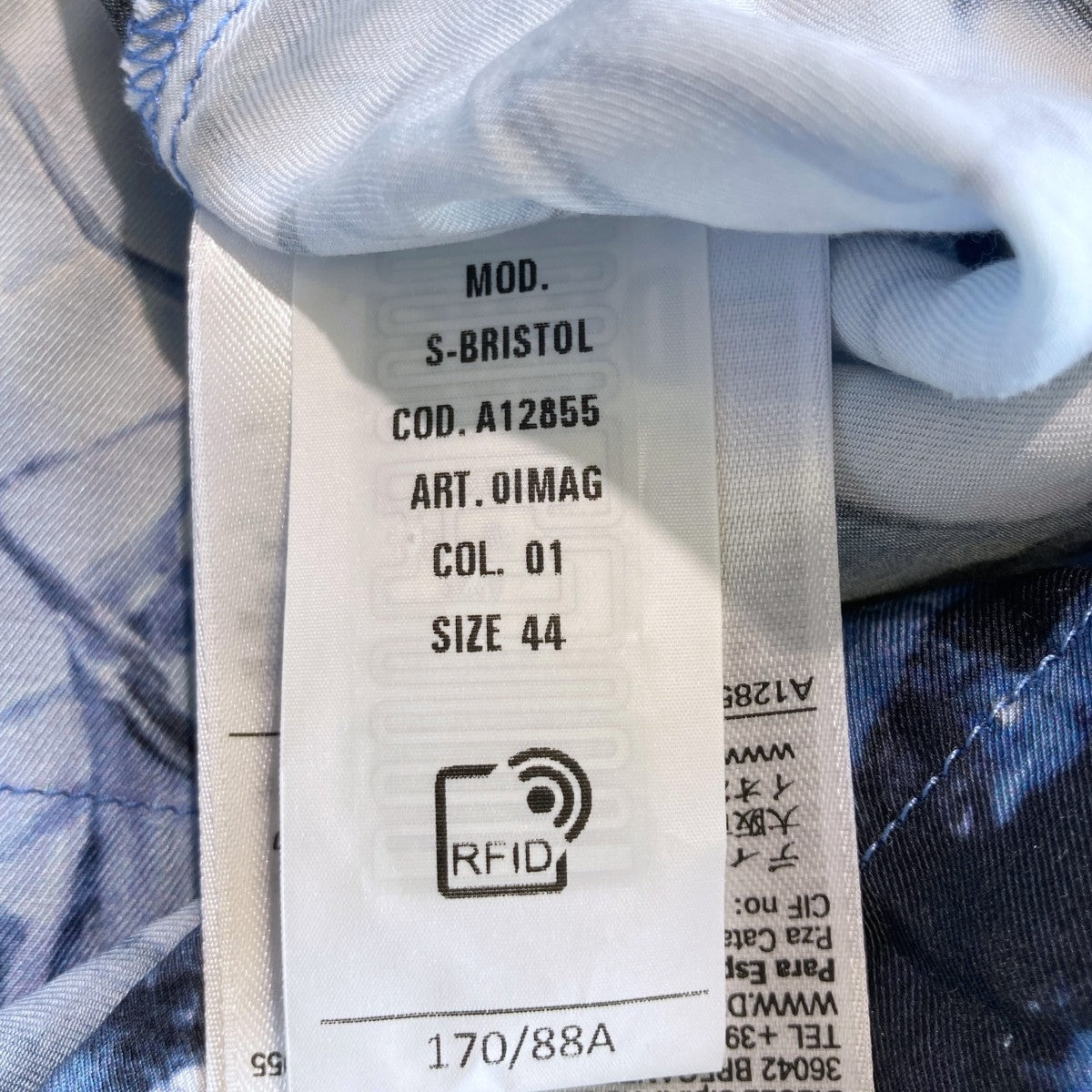 DIESEL S-BRISTOL総柄半袖シャツA12855 古着・中古-4枚目のアイテム画像