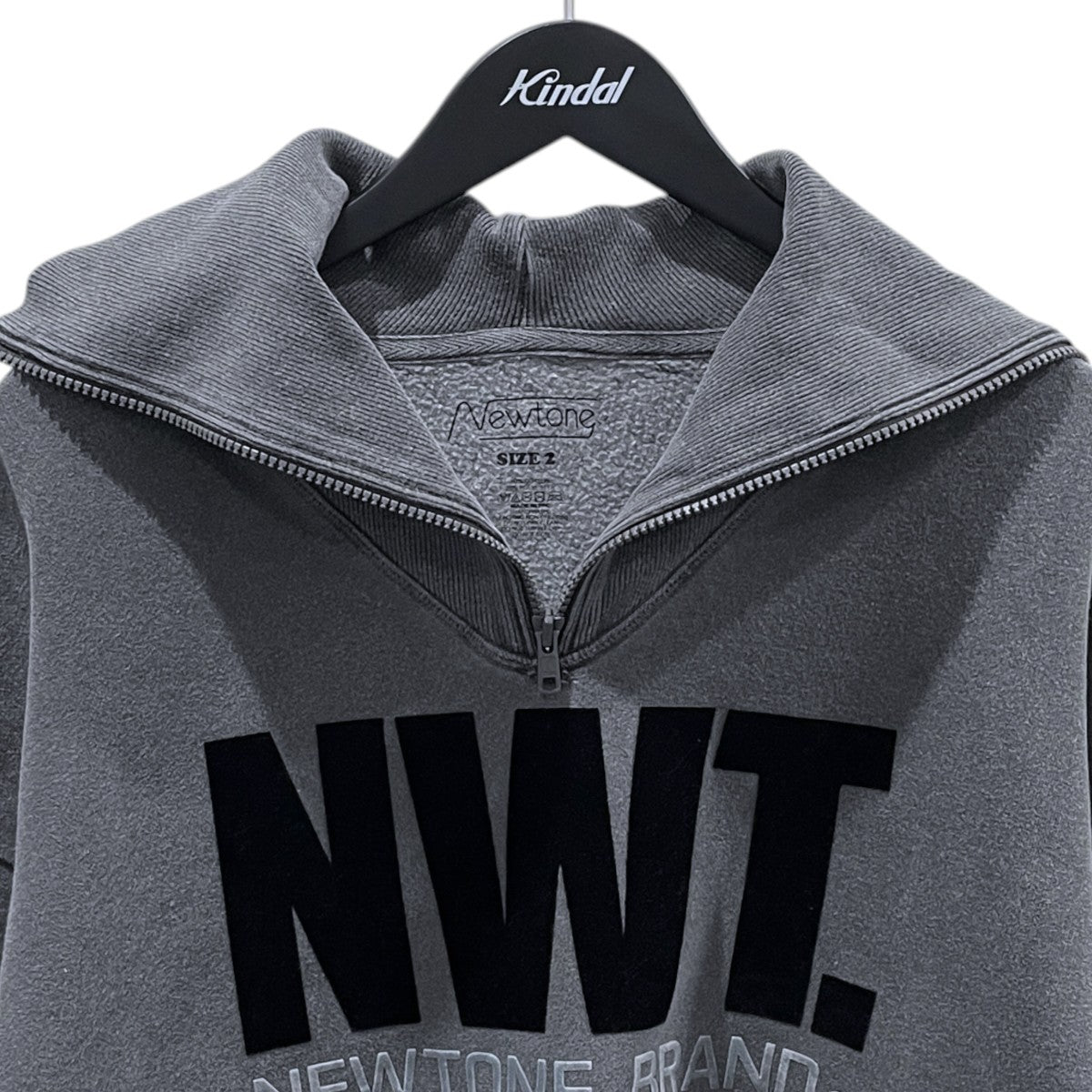 23AW ユーズド加工プルオーバースウェットトレーナー HALF ZIP TOP ハーフジップスウェット 23070510000530