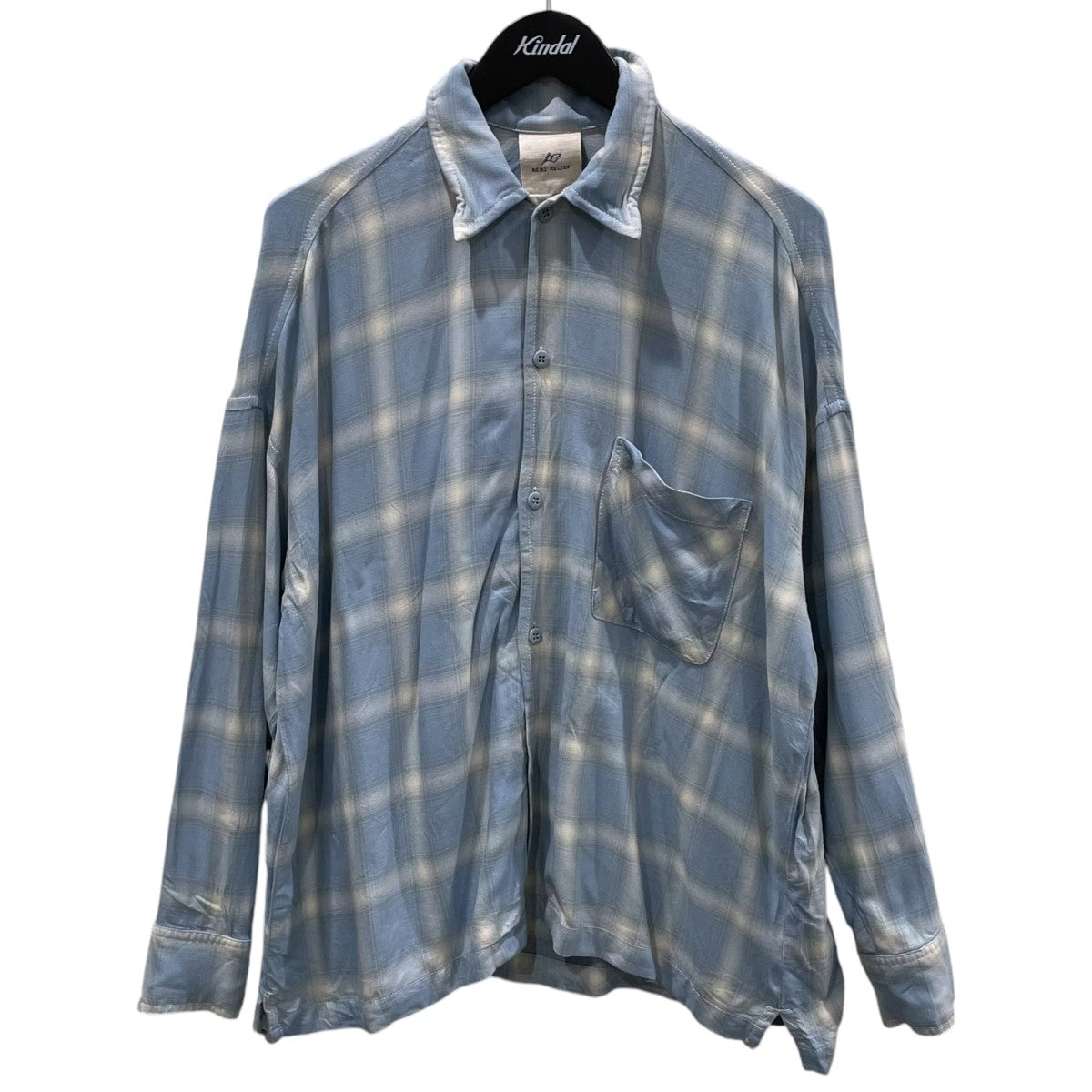 オンブレチェック柄シャツ カシュクールシャツ CHECK 2 WAY SHIRT