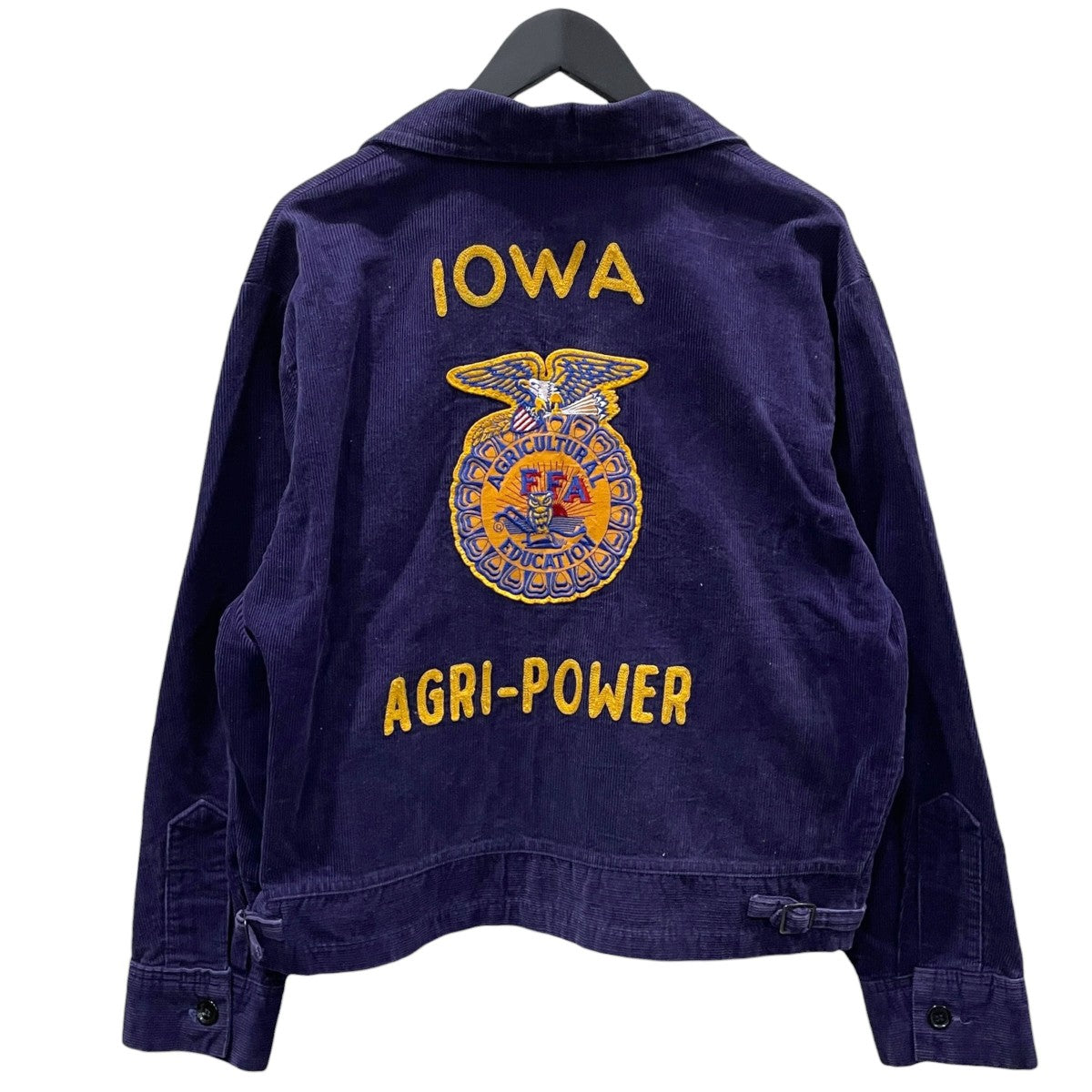 NATIONAL FFA ジップアップコーデュロイジャケット IOWA AGRI-POWER アオイワ アグリパワー FFAジャケット 古着・中古-2枚目のアイテム画像