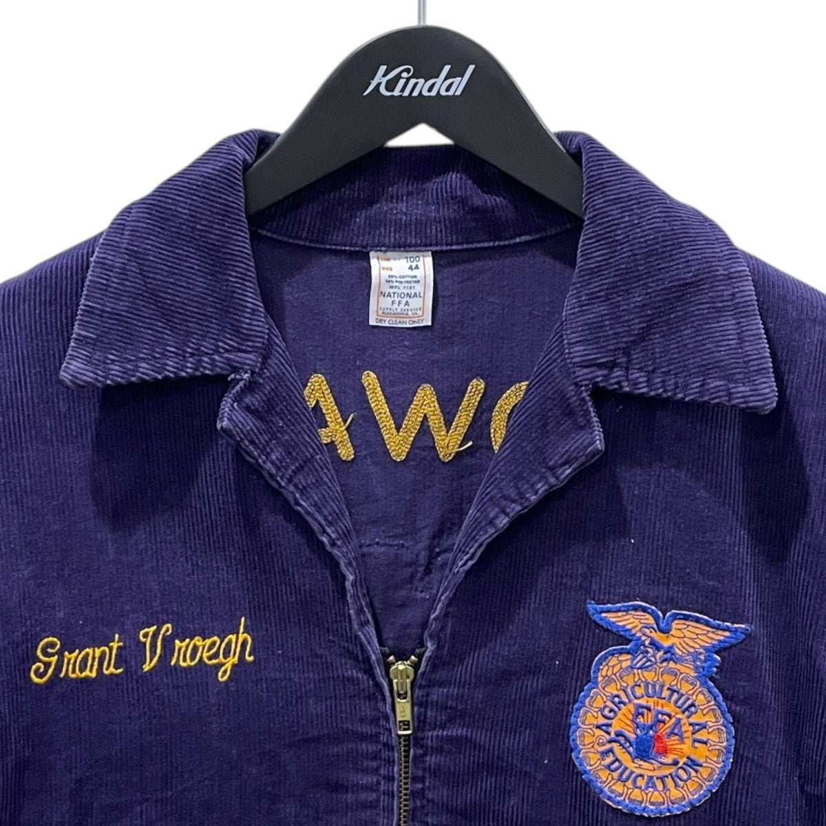 NATIONAL FFA ジップアップコーデュロイジャケット IOWA AGRI-POWER アオイワ アグリパワー FFAジャケット 古着・中古-3枚目のアイテム画像