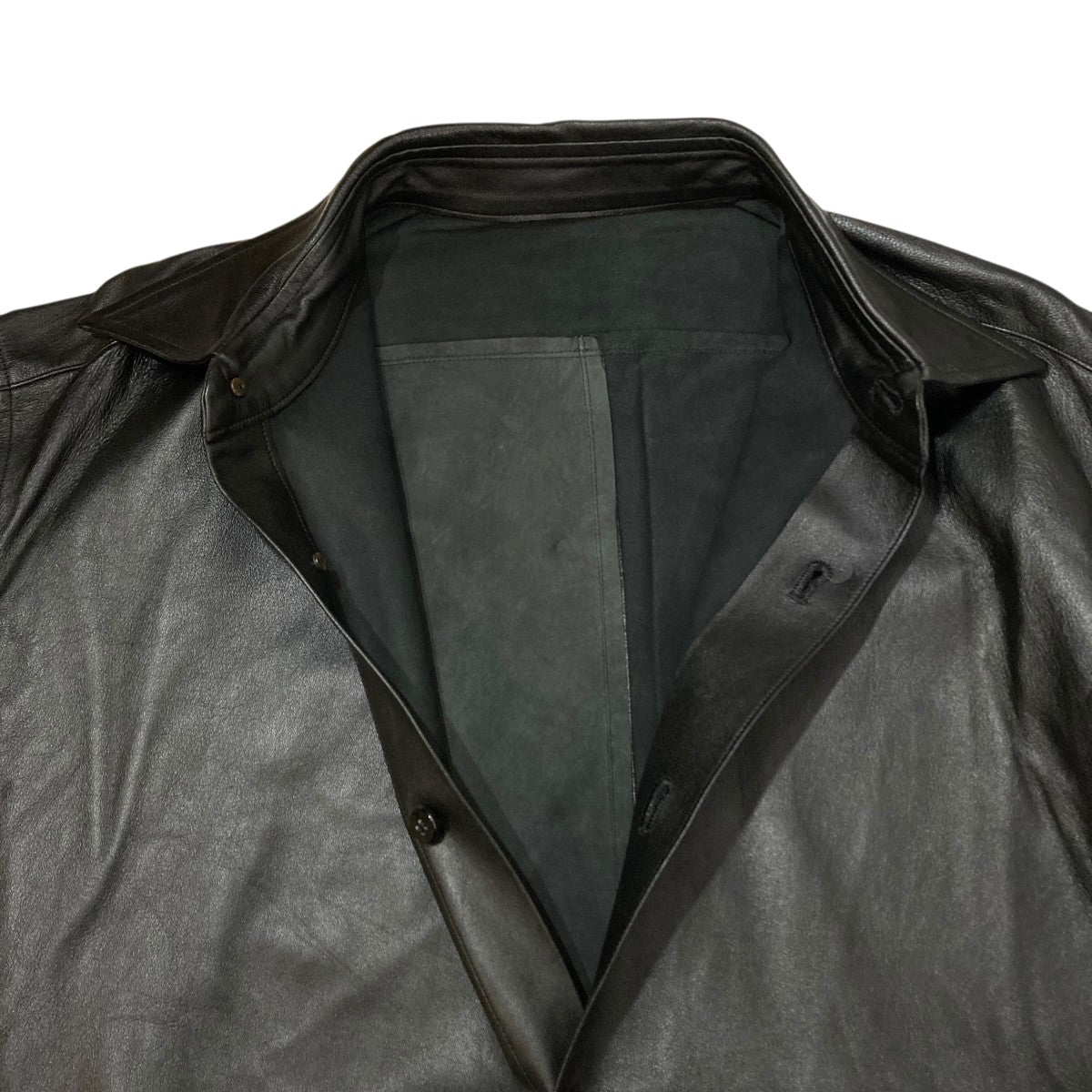 Cale Lamb leather ShirtラムレザーシャツC243L01B01 古着・中古-4枚目のアイテム画像