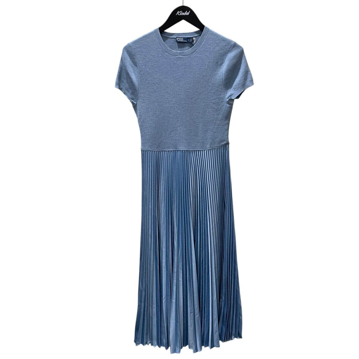 プリーツスカートドッキング半袖ニットワンピース Hybrid Sweater-Pleated Midi Dress ハイブリッドセータープリーテッドミディドレス WMPOWDNY6820068