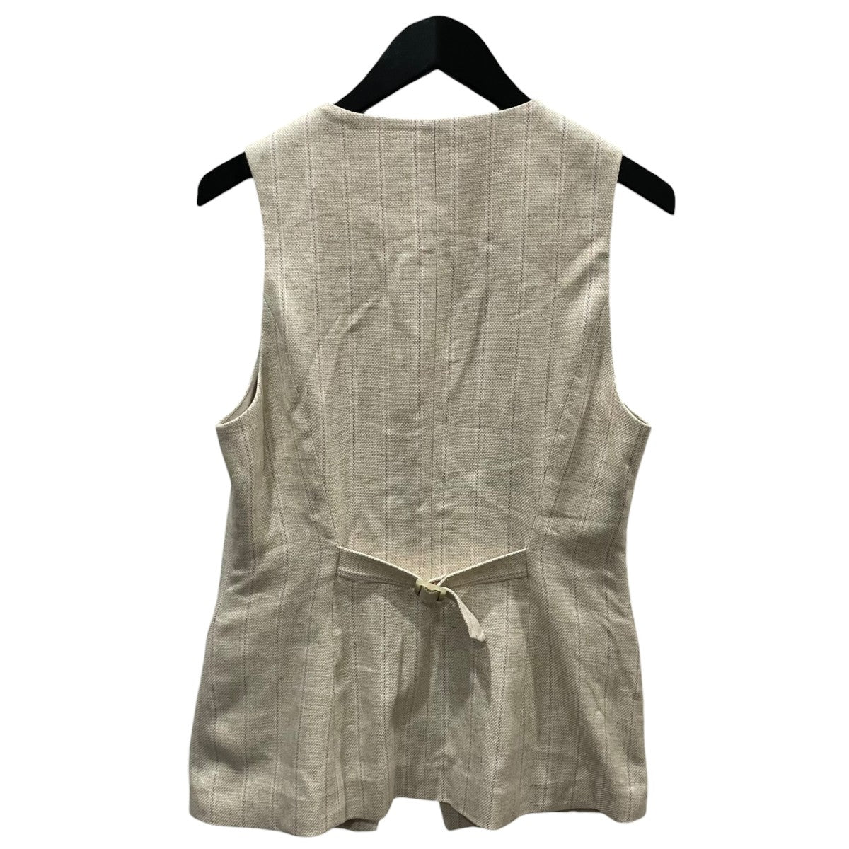 BANANA REPUBLIC 25SS ストライプ柄ベスト LINEN LONG CUTAWAY VEST リネンブレンド ロングカッタウェイベスト 695862 古着・中古-2枚目のアイテム画像
