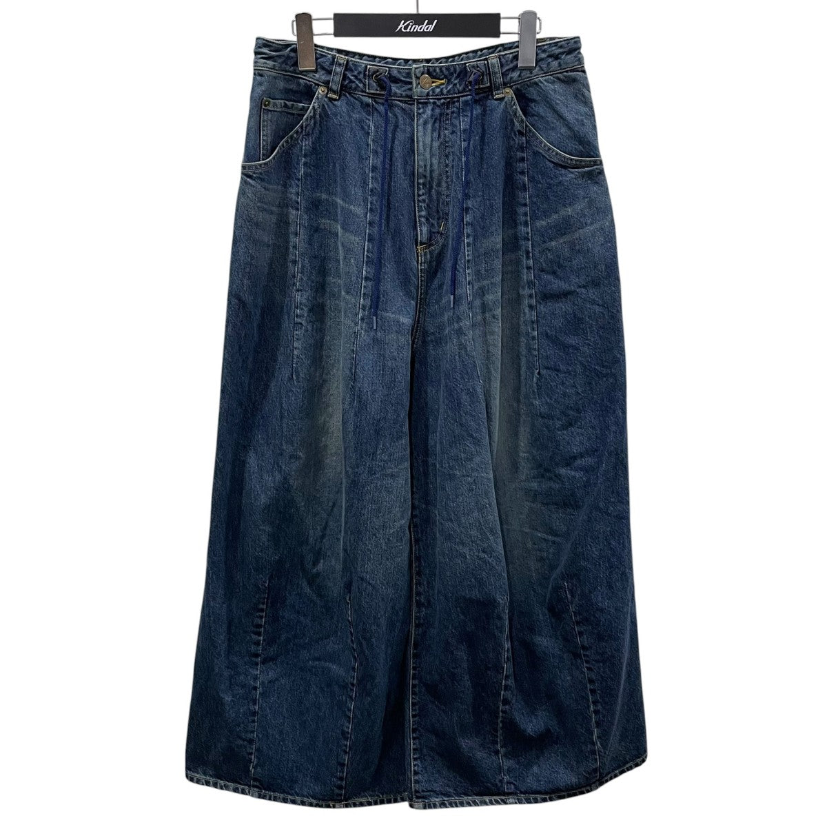 Needles 25AW ワイドデニムパンツ H．D． Buggy Jean - 12oz Denim ヒザデル バギージーンズ 12オンスデニム SX202 古着・中古-1枚目のアイテム画像