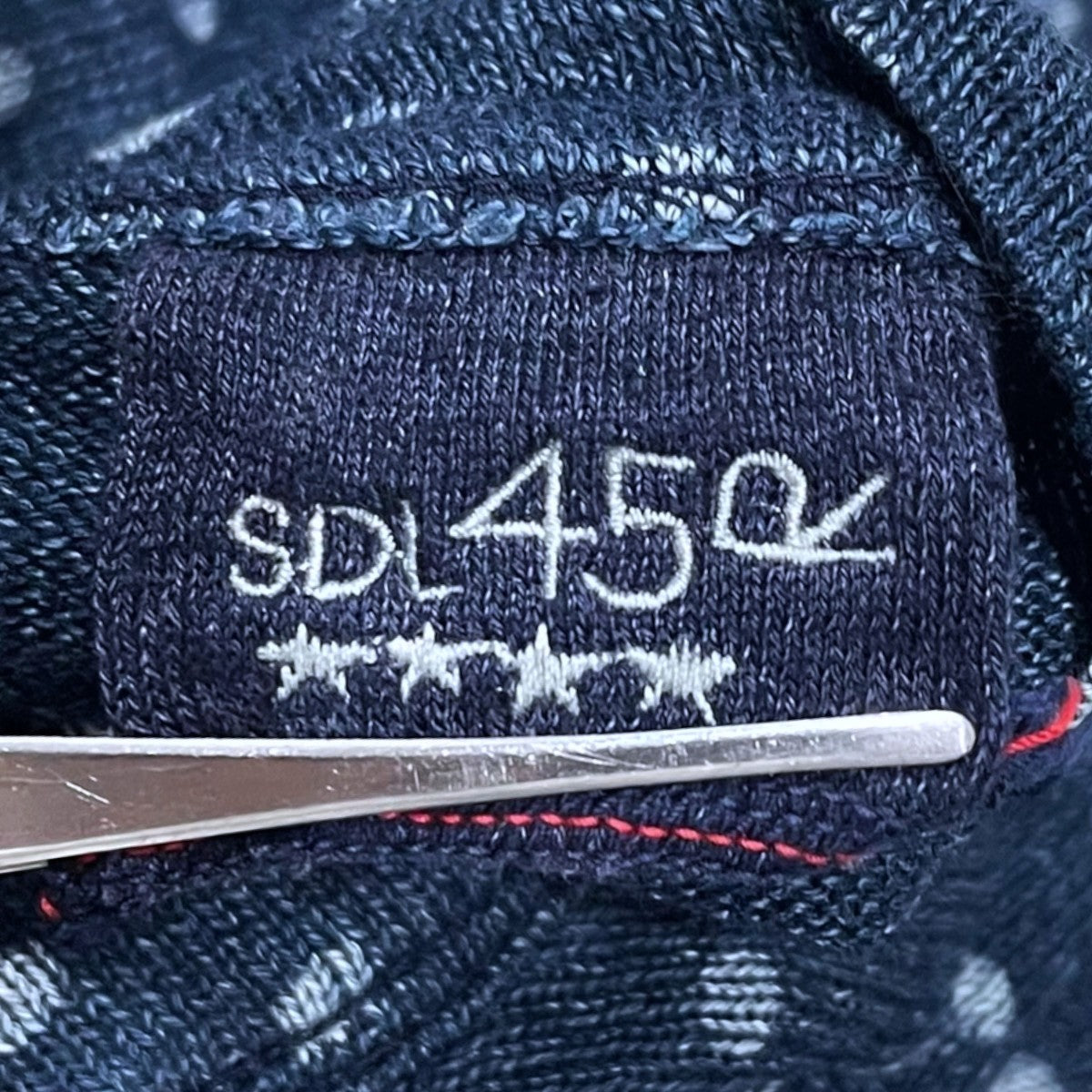45R 22AW ドットプリント長袖カットソー 水玉ガーゼニットソーの908ヨックネックTシャツ 51280144 古着・中古-5枚目のアイテム画像