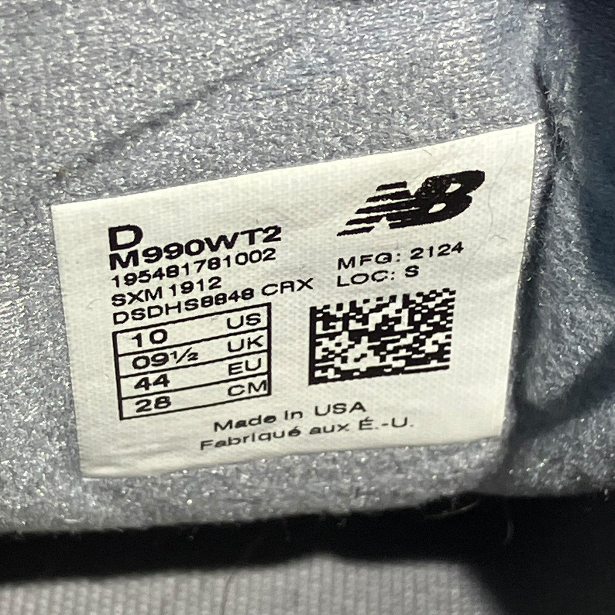 NEW BALANCE×WTAPS 990V2スニーカーM990WT2 古着・中古-6枚目のアイテム画像