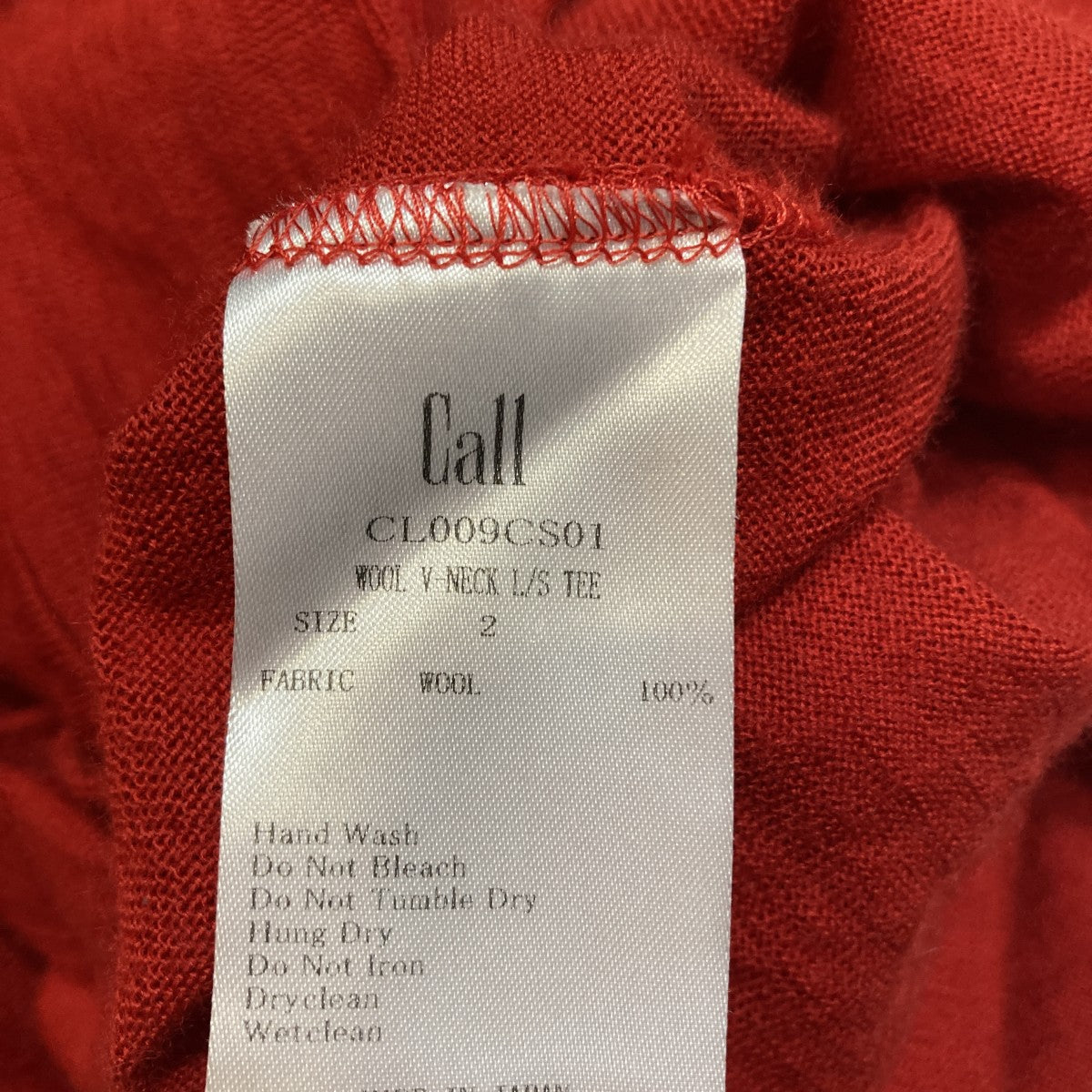 WOOL V-NECK L／S TEEVネックウールロングTシャツCL009CS01