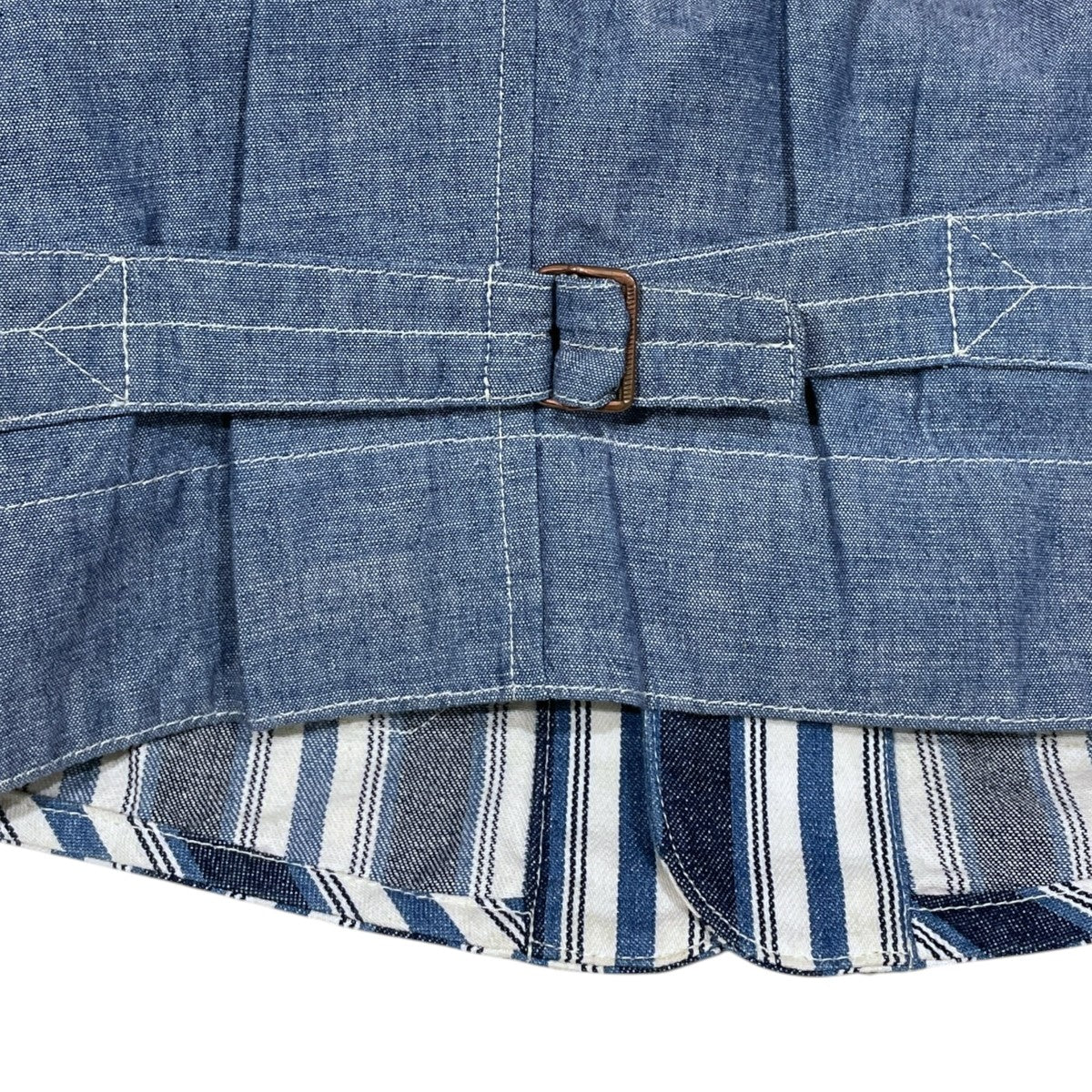 12SS ストライプ柄デニムベスト INDIGO STRIPE VEST インディゴストライプベスト