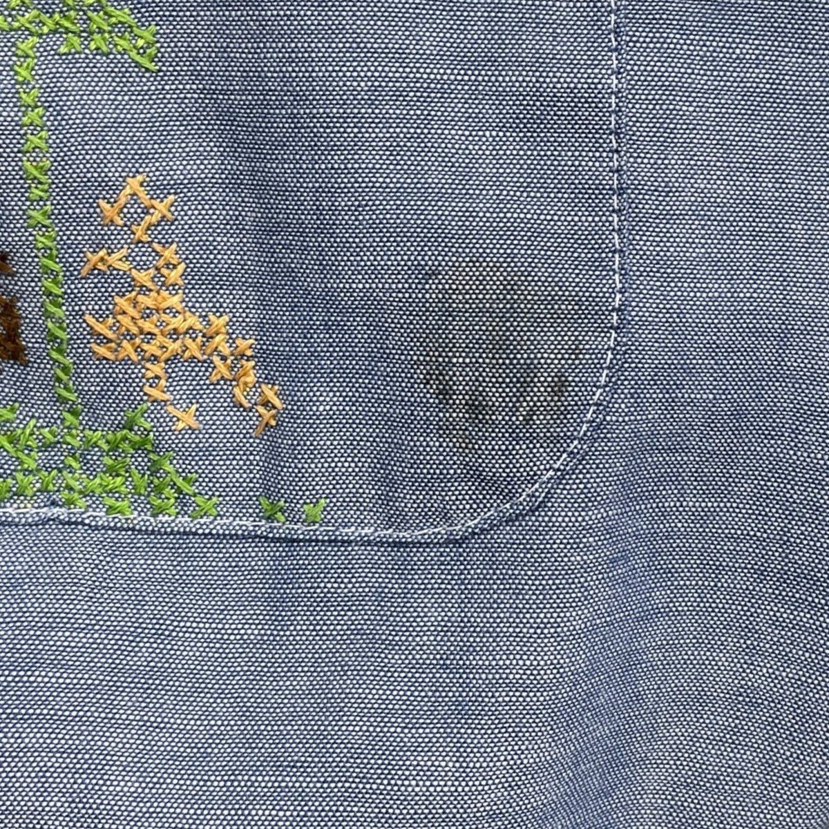 70S オープンカラーシャツ 独立記念日刺繍