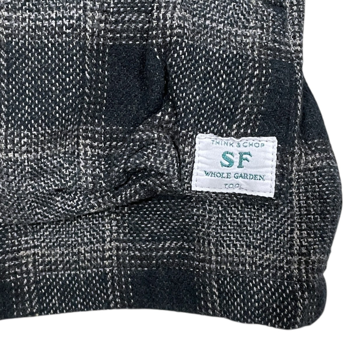 SASSAFRAS チェック柄ジャケット Digs Crew Cardie Jacket (Cotton Tweedy Check) ディグスクルーカーディージャケット(コットンツイードチェック) 古着・中古-5枚目のアイテム画像