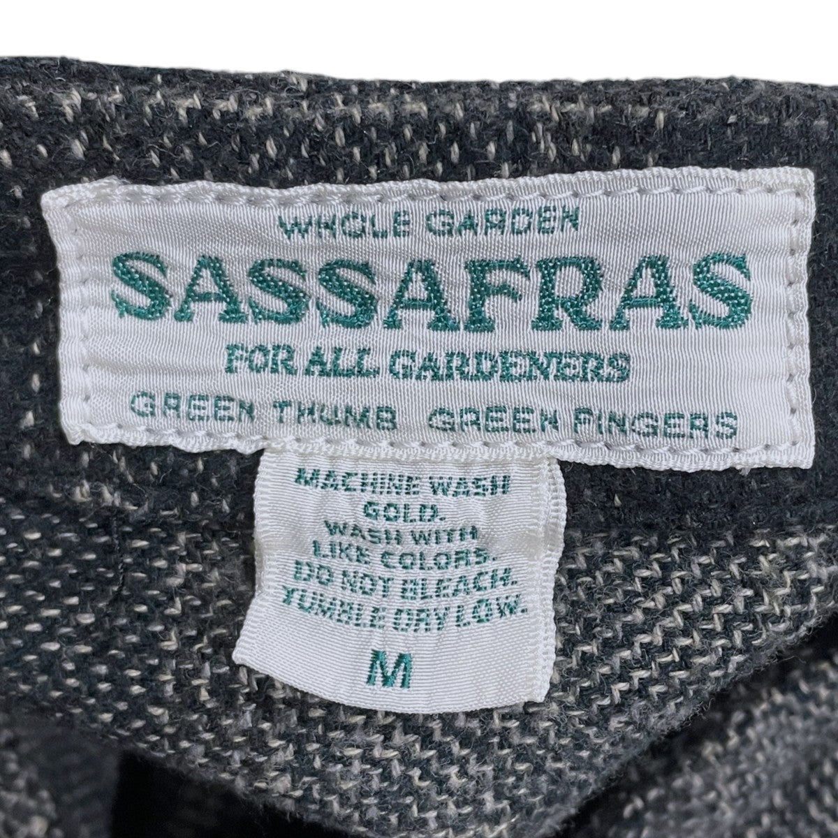 SASSAFRAS チェック柄ジャケット Digs Crew Cardie Jacket (Cotton Tweedy Check) ディグスクルーカーディージャケット(コットンツイードチェック) 古着・中古-7枚目のアイテム画像
