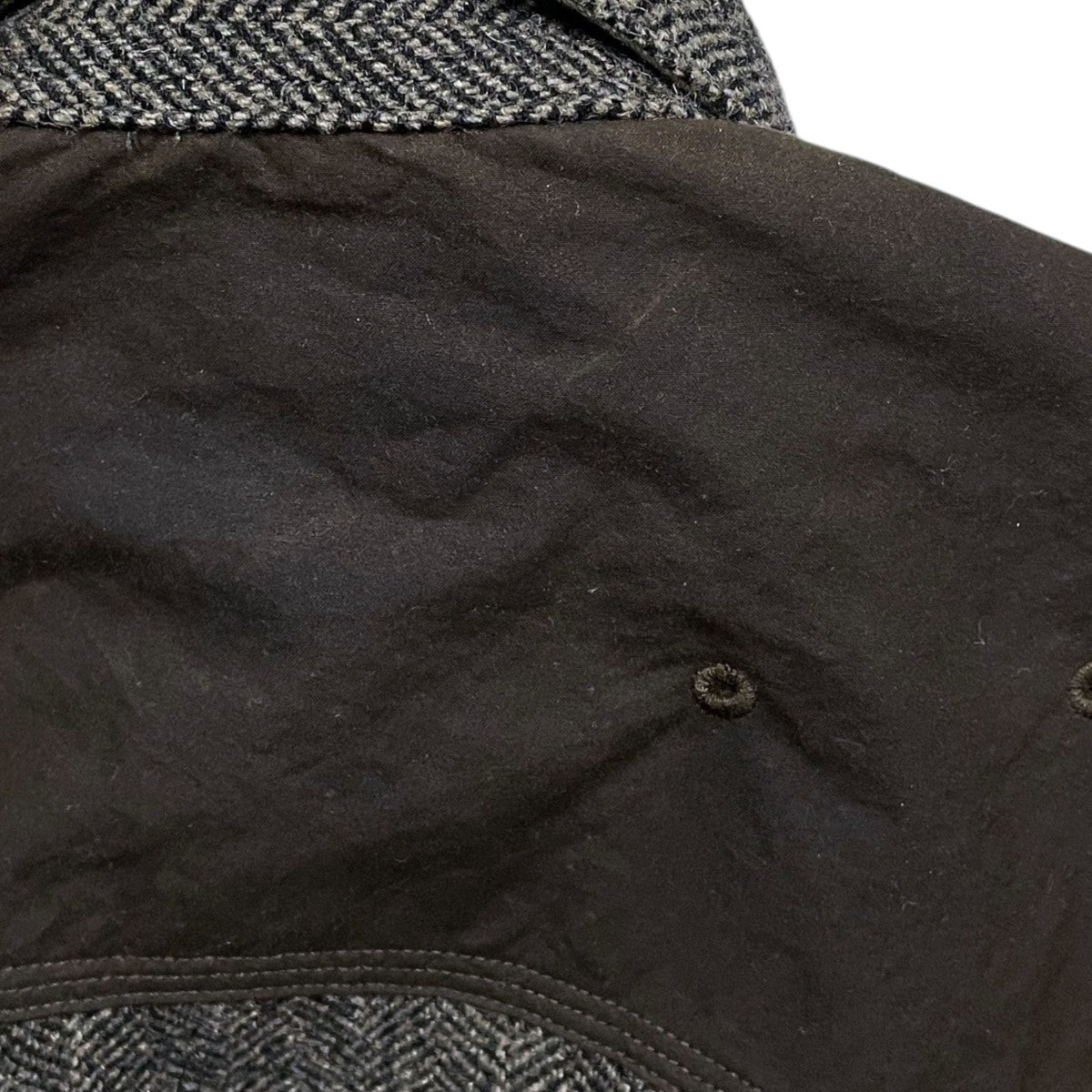 RRL オイルクロス パッチ ヘリンボーン ワークシャツ Wool-Blend Shirt Jacket ウールブレンドシャツジャケット 古着・中古-6枚目のアイテム画像