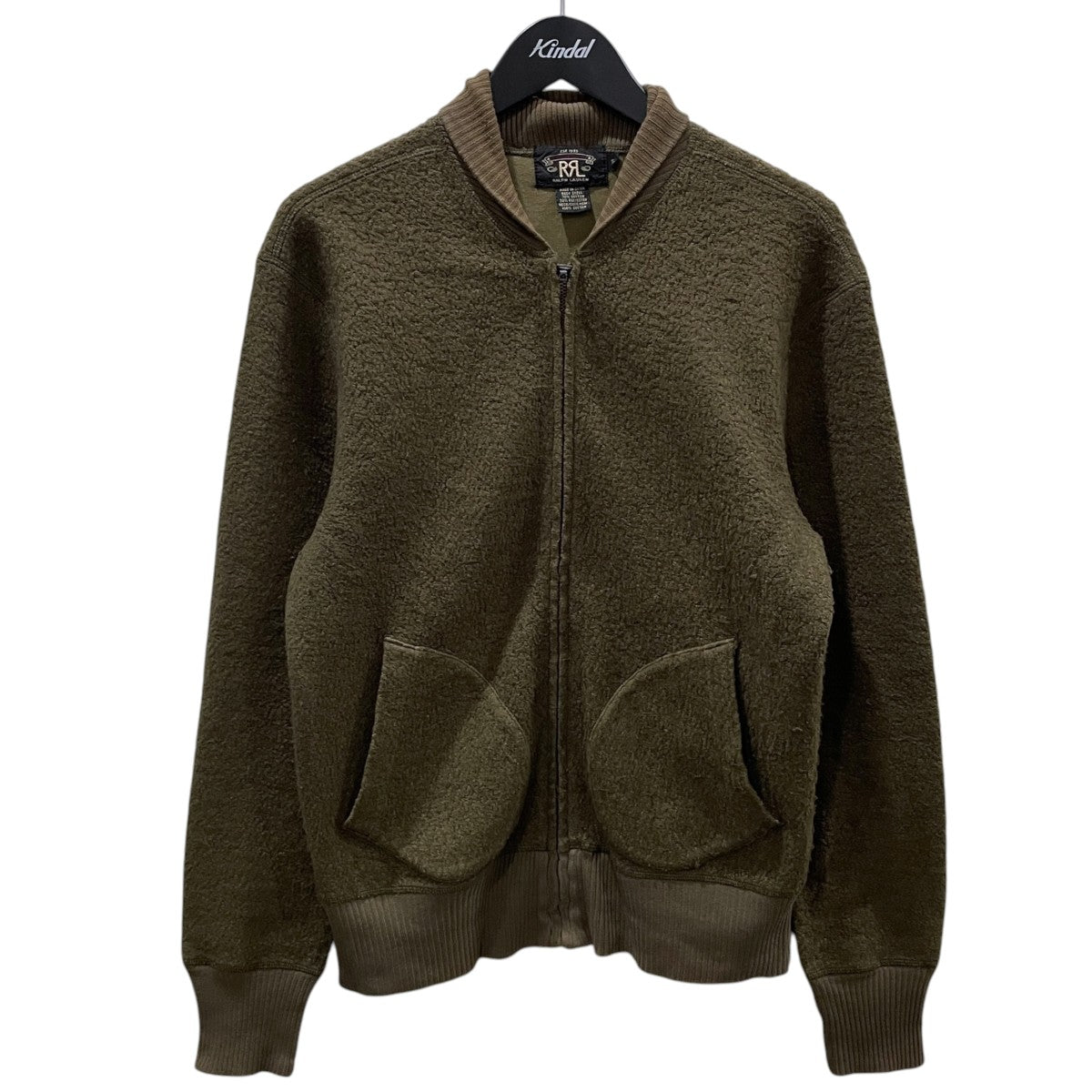 RRL ジップアップフリースジャケット Liner Bomber Fleece Jacket ライナー ボンバー フリース ジャケット 古着・中古-1枚目のアイテム画像