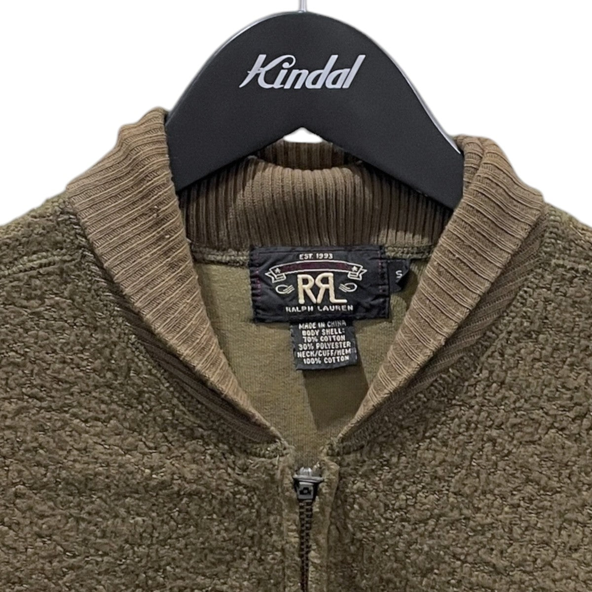 RRL ジップアップフリースジャケット Liner Bomber Fleece Jacket ライナー ボンバー フリース ジャケット 古着・中古-3枚目のアイテム画像