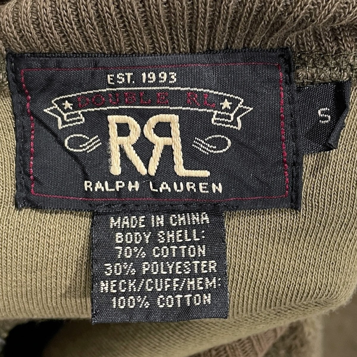 RRL ジップアップフリースジャケット Liner Bomber Fleece Jacket ライナー ボンバー フリース ジャケット 古着・中古-6枚目のアイテム画像