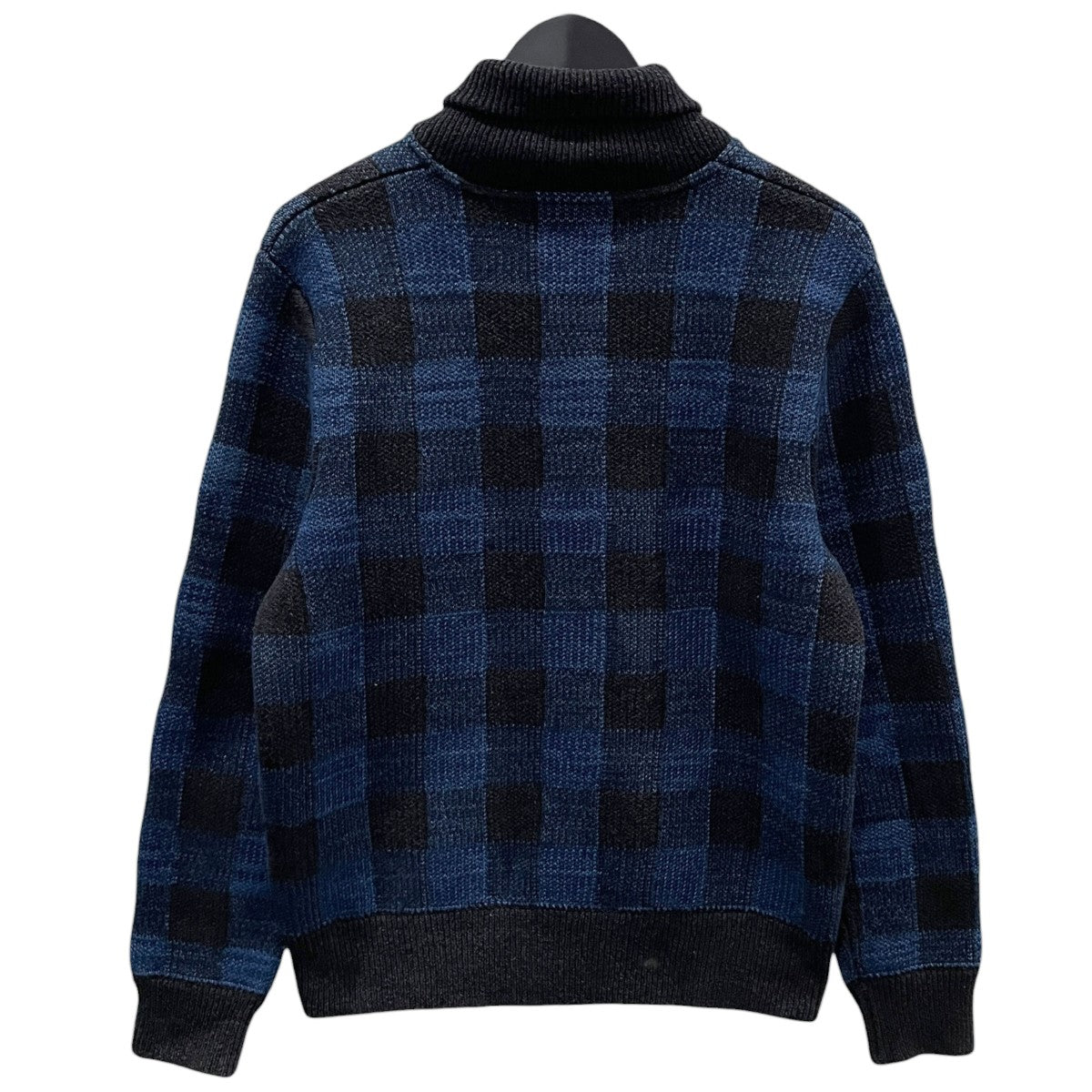 RRL チェック柄ジップアップジャケット Plaid Cotton-Wool Full-Zip Bomber Jacket プレイドコットンウール フルジップ ボンバージャケット 782505130001 古着・中古-2枚目のアイテム画像