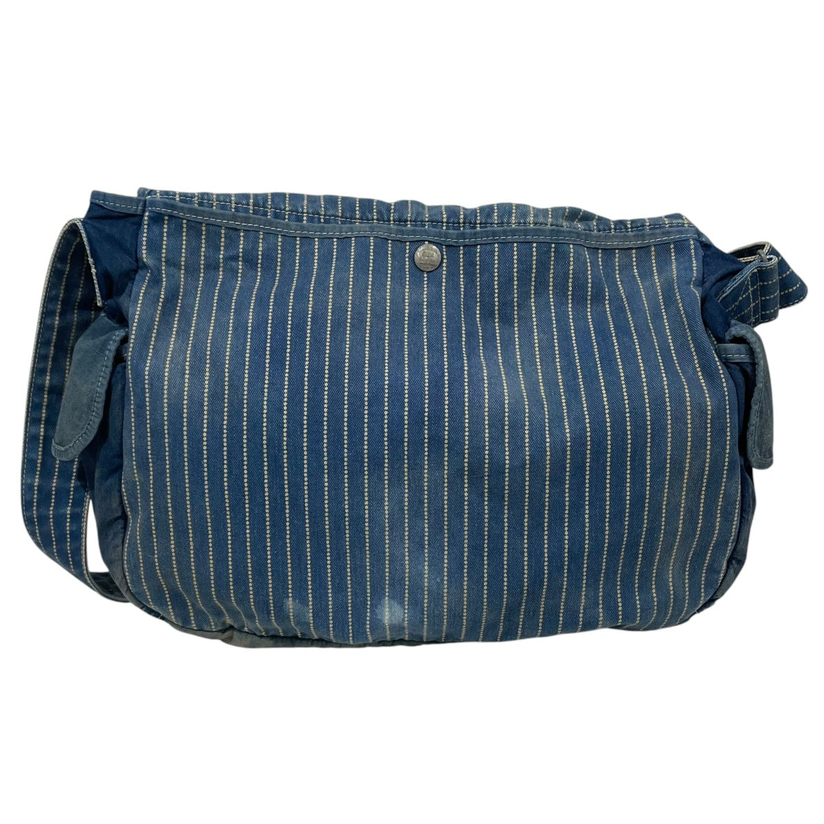 RRL ストライプ柄ショルダーバッグ ウォバッシュストライプ メールバッグ 古着・中古-3枚目のアイテム画像