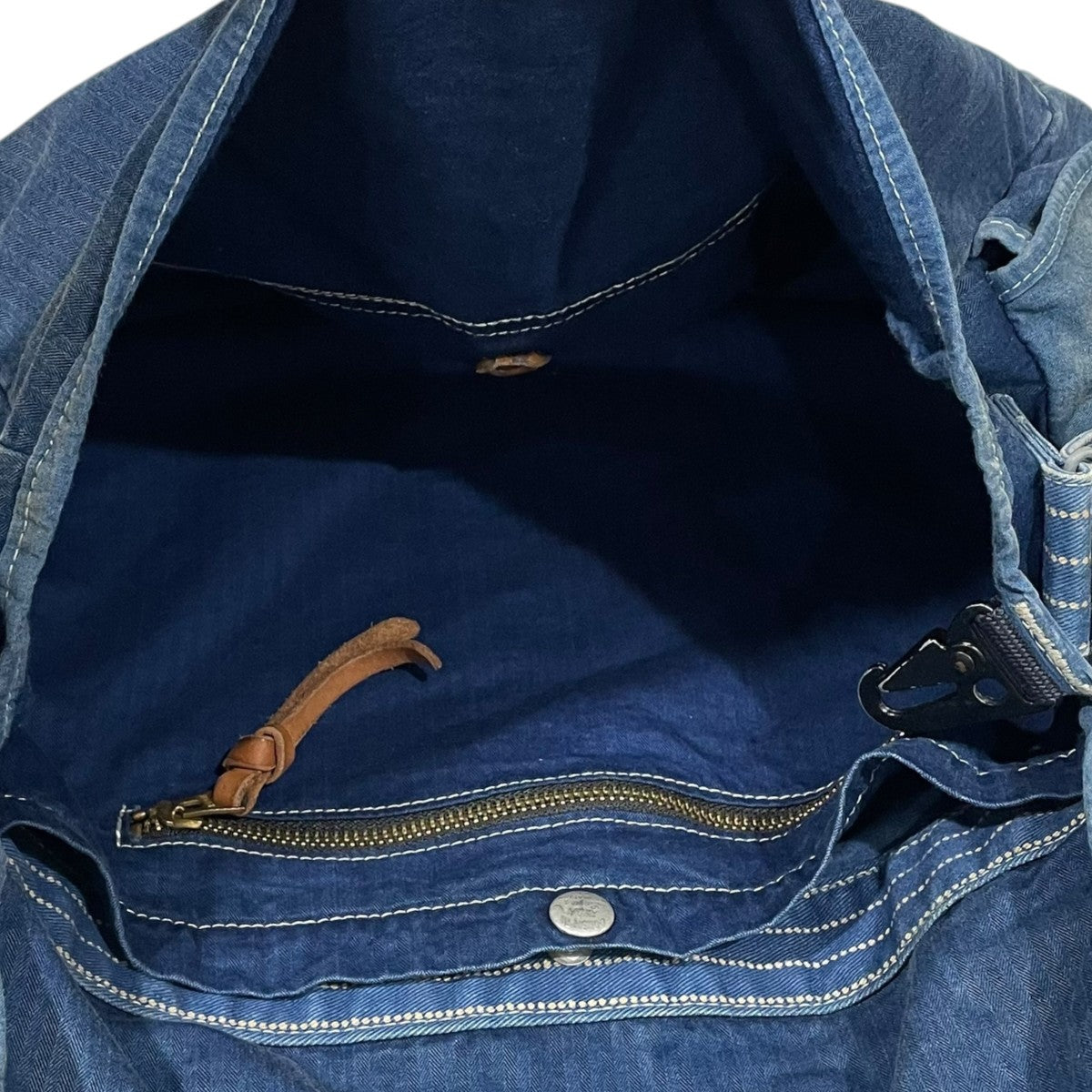 RRL ストライプ柄ショルダーバッグ ウォバッシュストライプ メールバッグ 古着・中古-6枚目のアイテム画像