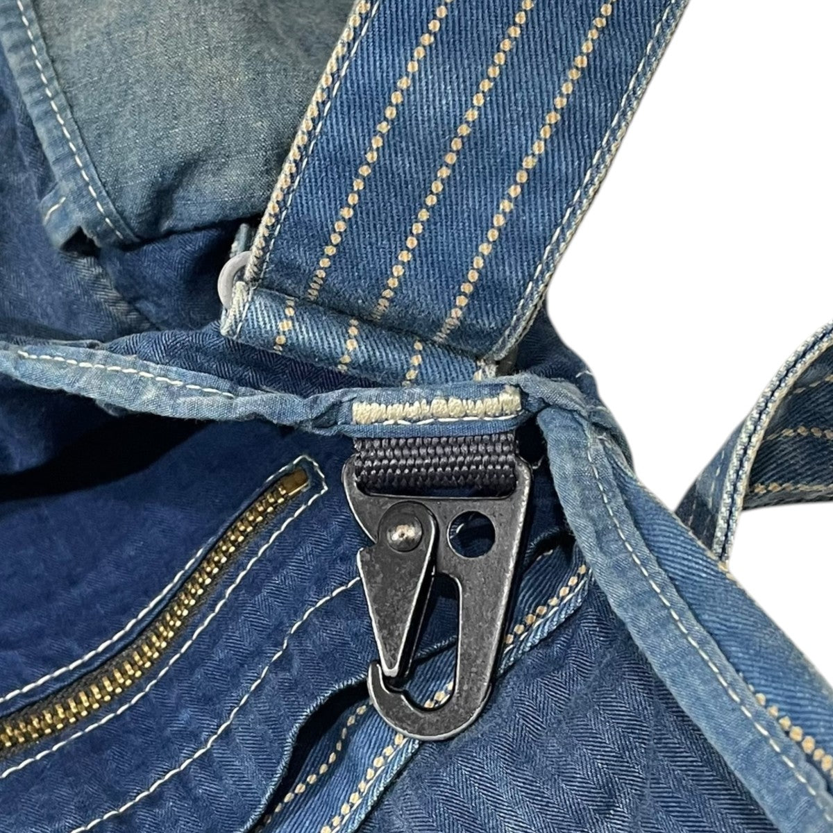 RRL ストライプ柄ショルダーバッグ ウォバッシュストライプ メールバッグ 古着・中古-8枚目のアイテム画像
