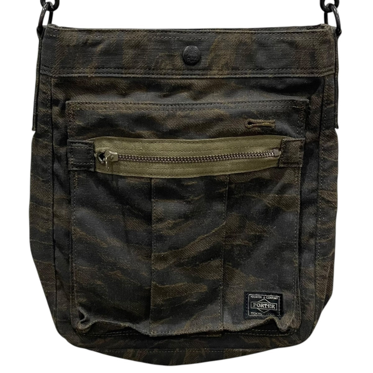 PORTER タイガーカモ柄ショルダーバッグ 70周年記念 GREEN EYE SHOULDER BAG グリーンアイ ショルダーバッグ 558-07679 古着・中古-2枚目のアイテム画像