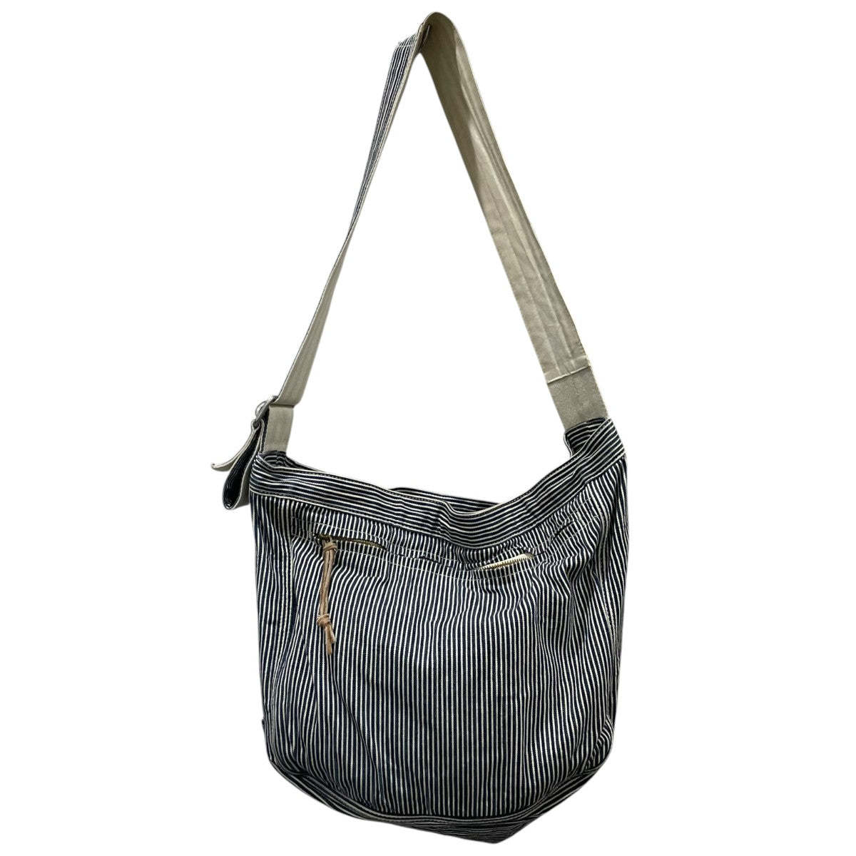 ヒッコリーストライプ柄ショルダーバッグ SANFORIZED HICKORY SHOULDER BAG(M) サンフォライズド ヒッコリー 729-08419