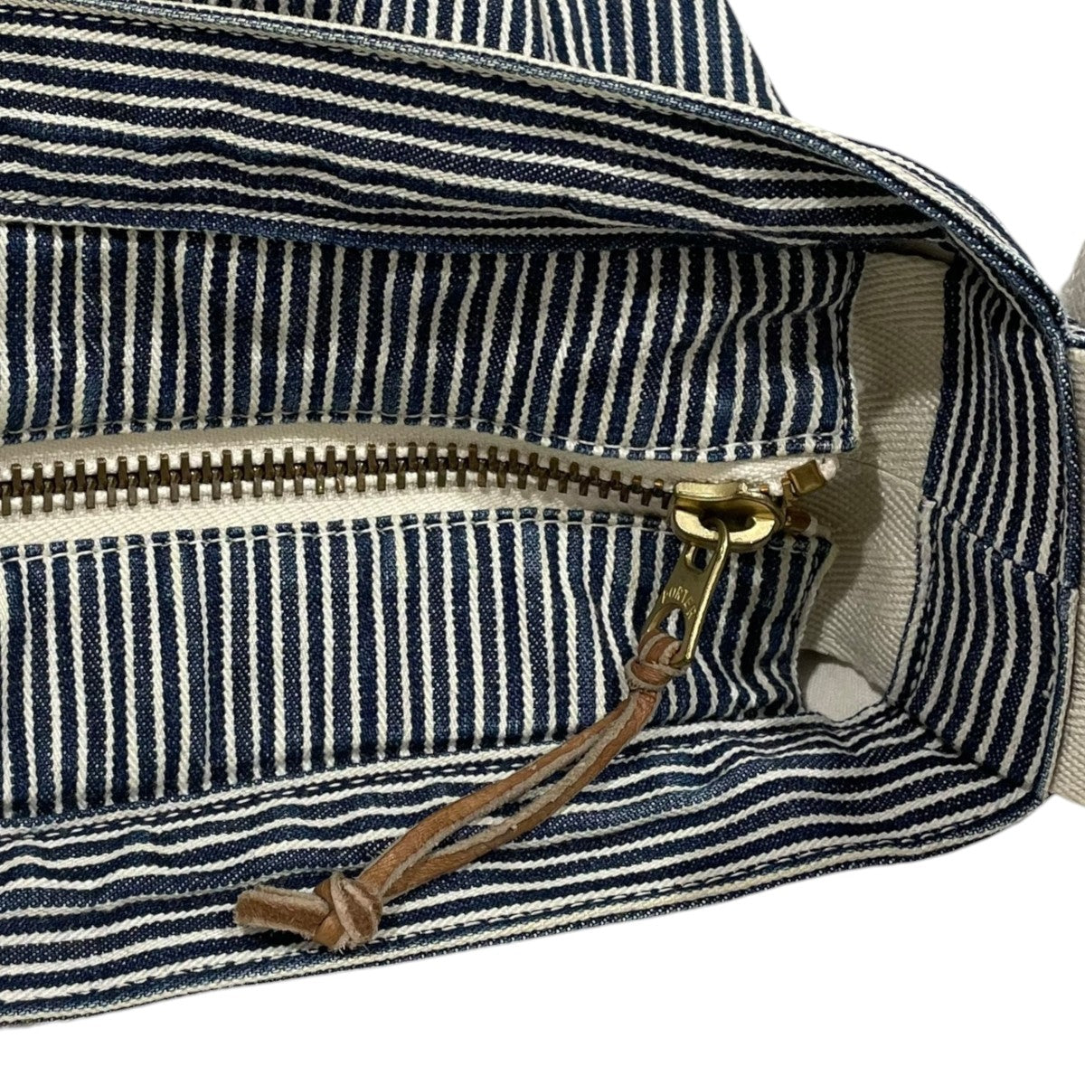 ヒッコリーストライプ柄ショルダーバッグ SANFORIZED HICKORY SHOULDER BAG(M) サンフォライズド ヒッコリー 729-08419