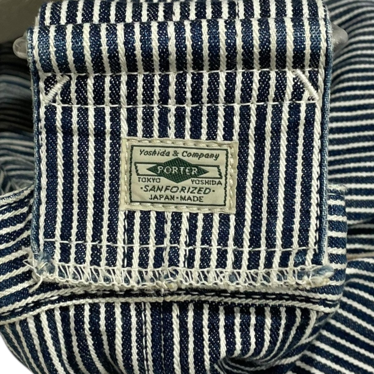 ヒッコリーストライプ柄ショルダーバッグ SANFORIZED HICKORY SHOULDER BAG(M) サンフォライズド ヒッコリー 729-08419