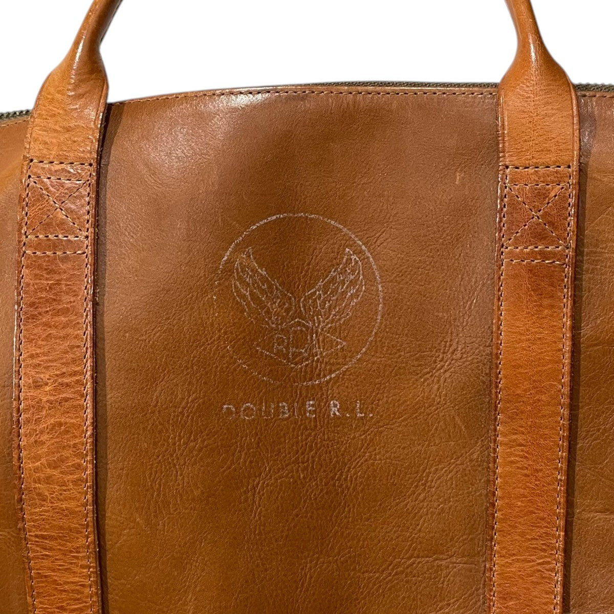 RRL 2WAYレザーショルダーバッグ トートバッグ Leather A-2 Helmet Bag レザーA2 ヘルメットバッグ 0036755528 古着・中古-4枚目のアイテム画像